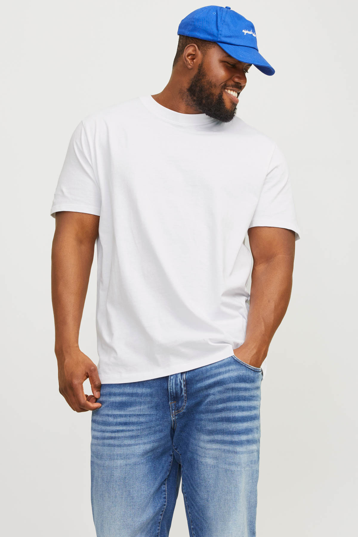 تی‌شرت آستین کوتاه مردانه سفید JJEBRADLEY TEE SS NOOS PL جک اند جونز تی شرت Jack & Jones