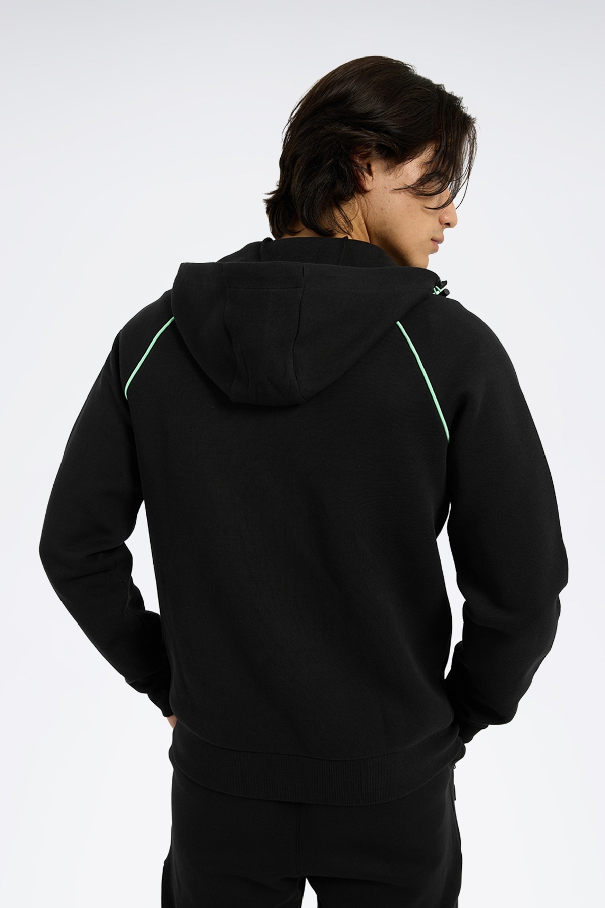 Reebok ZIP HOODY - MIX Siyah Erkek Eşofman Üstü görsel 5