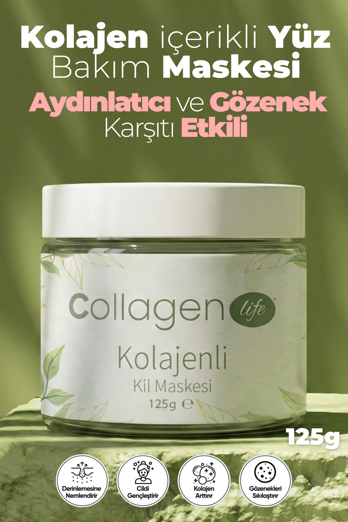 Collagen Life Akne Ve Siyah Nokta Karşıtı Kolajenli Kil Maskesi 125gr