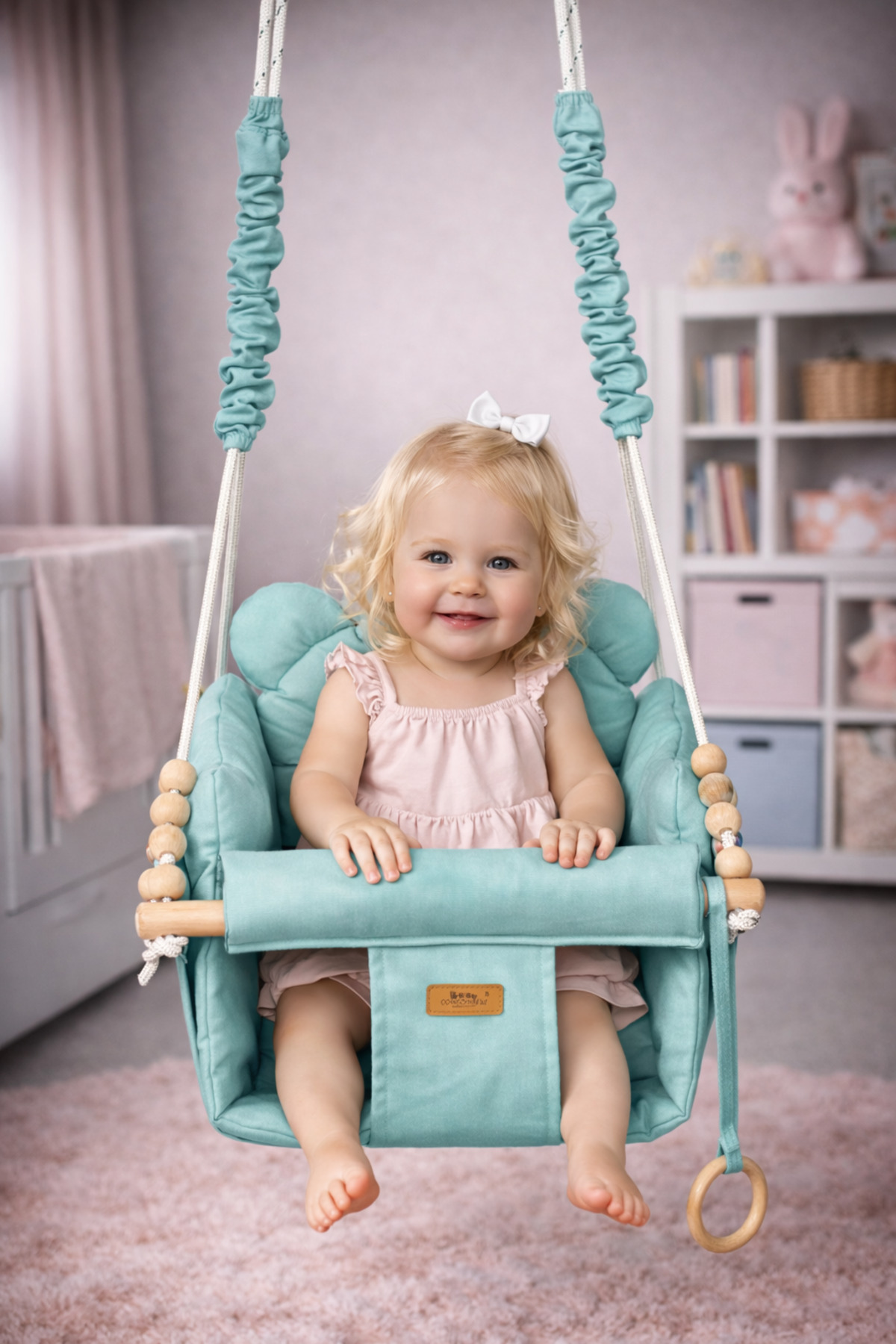 ConconBebe Çocuk Pufy Emniyet Kemerli Salıncak Çocuk Salıncak fotoğrafı 2 (önizleme)