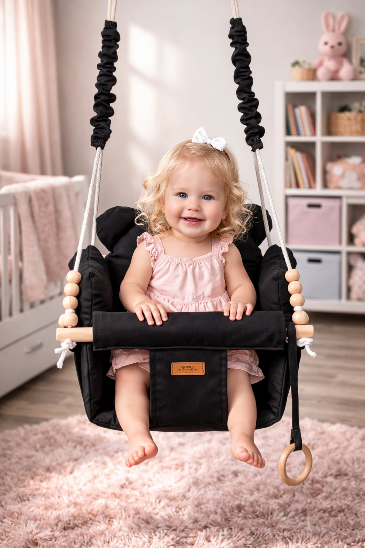 ConconBebe Concon Bebe Çocuk Pufy Emniyet Kemerli Salıncak Çocuk Salıncak fotoğrafı 2 (önizleme)