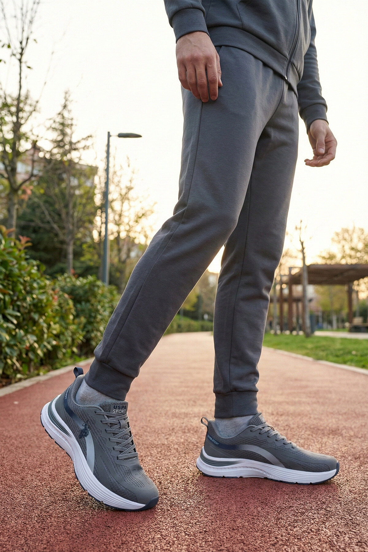 U.S. Polo Assn.  DARCY 5PR GRI Erkek Koşu Ayakkabısı - Görsel 2