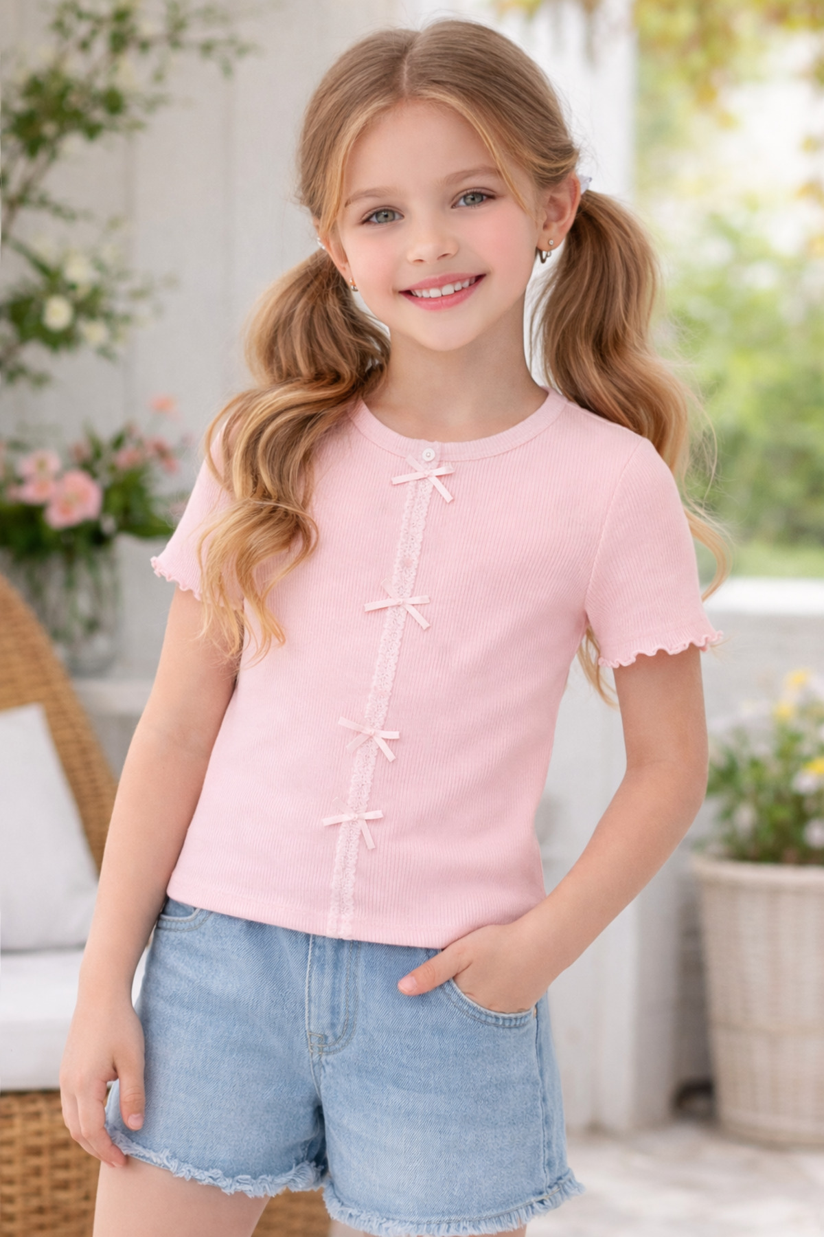 WE AND ME Short Sleeve Girl's Bodysuit