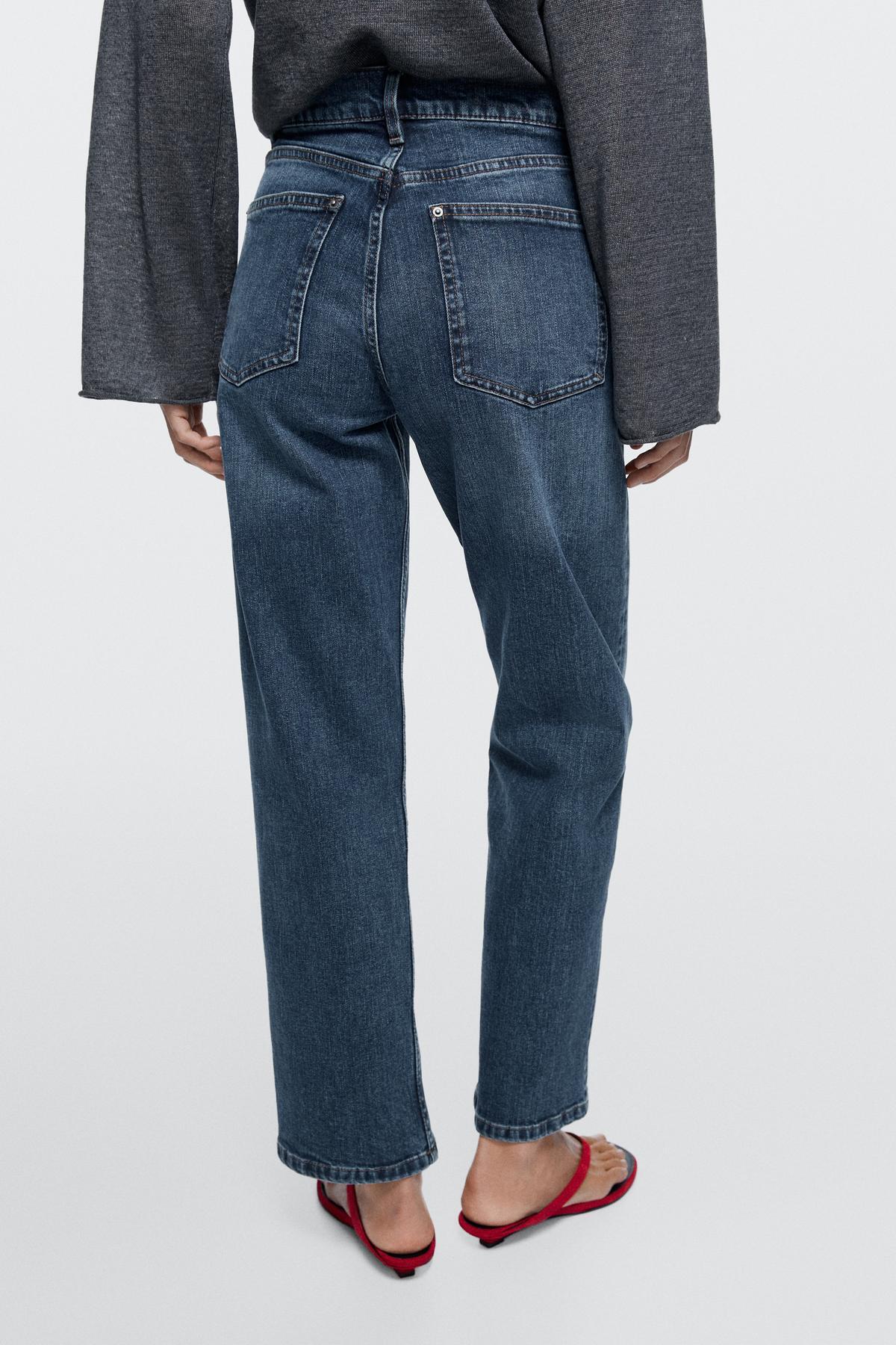 Massimo Dutti  Orta bel straight fit jean - Görsel 3