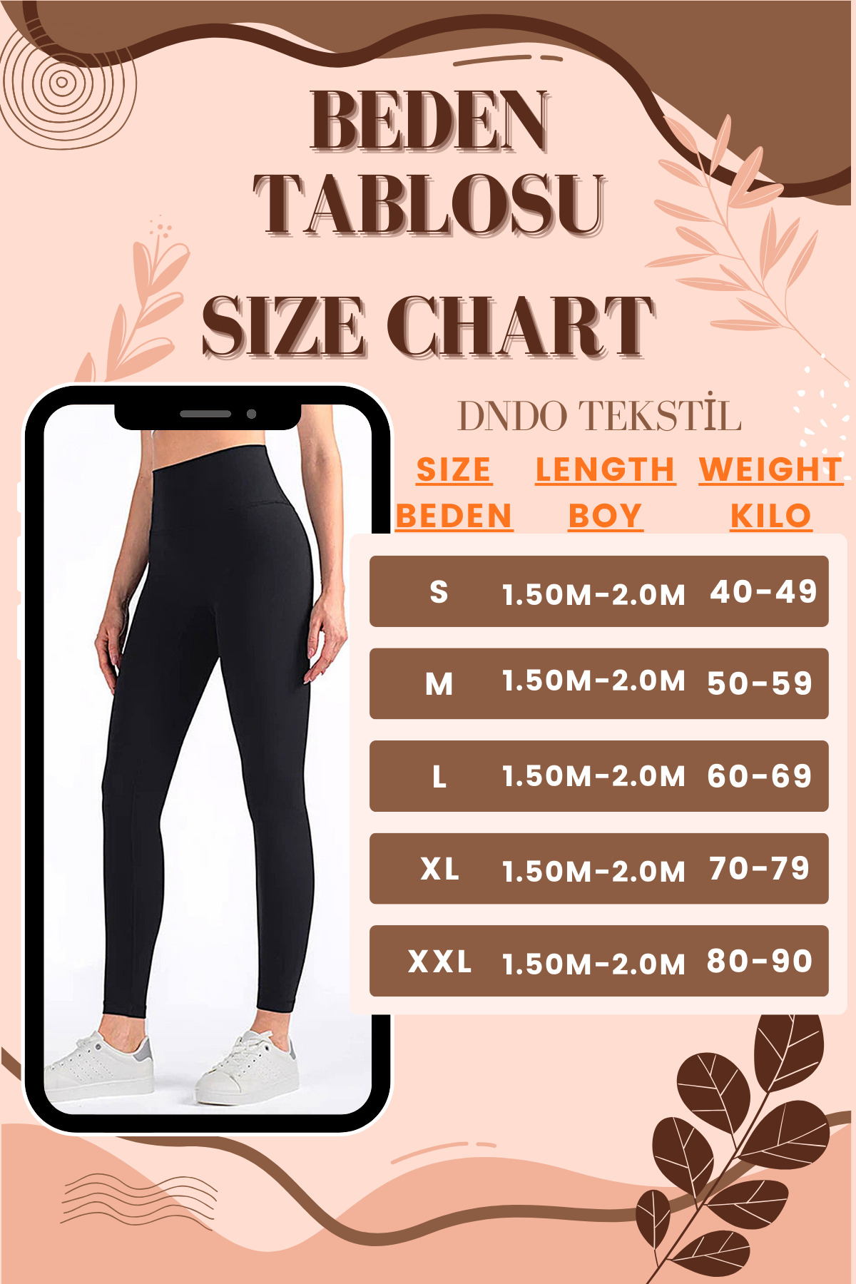 DNDO WEAR Kadın Tayt Dikişsiz Paça Toparlayıcı Etkili Siyah Yüksek Bel Kadın Günlük Ve Spor Tayt görsel 2