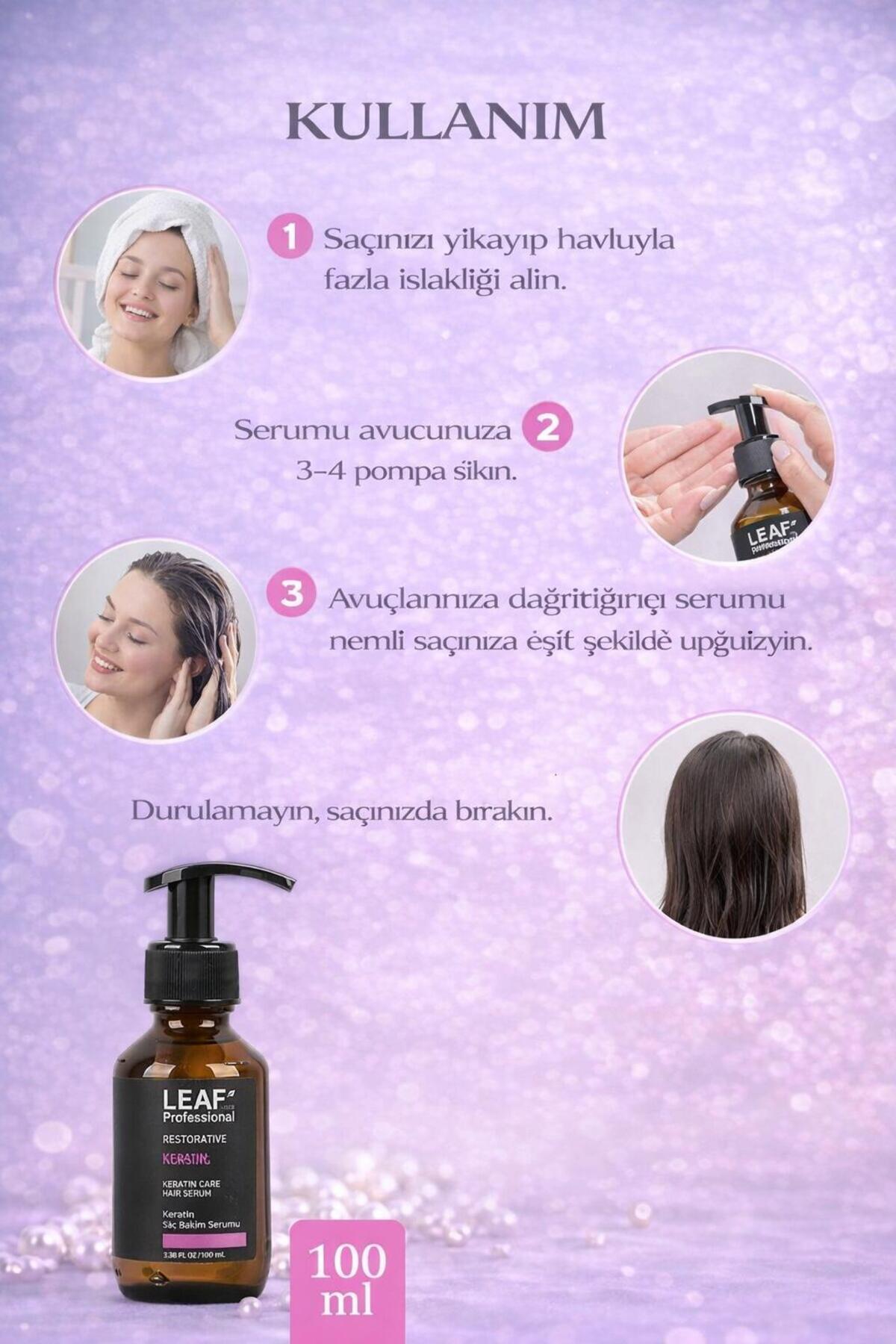 سرم مراقبت از مو کراتینه حرفه ای لیف کالر ۱۰۰ میلی لیتر — LF19 — تصویر 2 از 4
