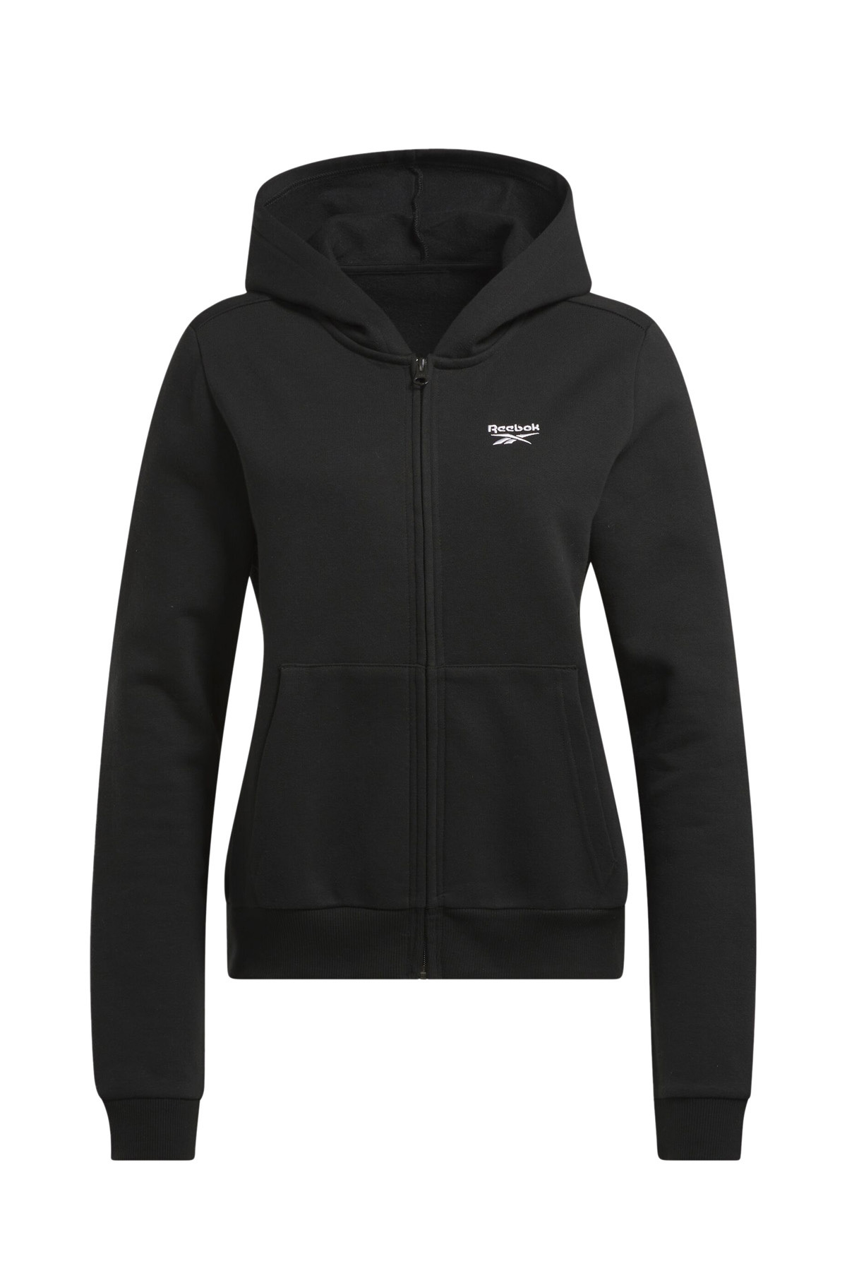 Reebok RI SL FLEECE FZ Siyah Kadın Eşofman Üstü görsel 4