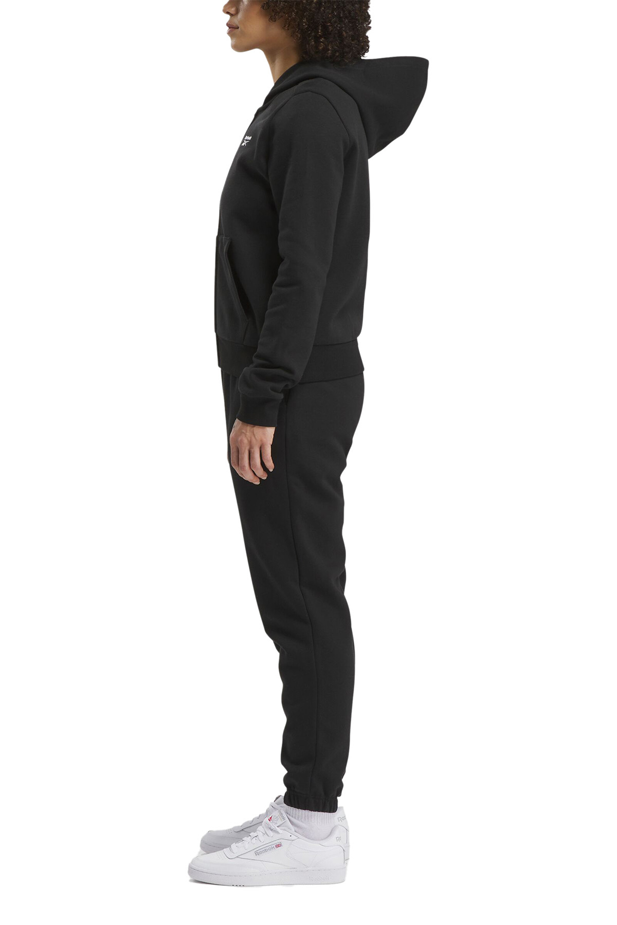 Reebok RI SL FLEECE FZ Siyah Kadın Eşofman Üstü görsel 3