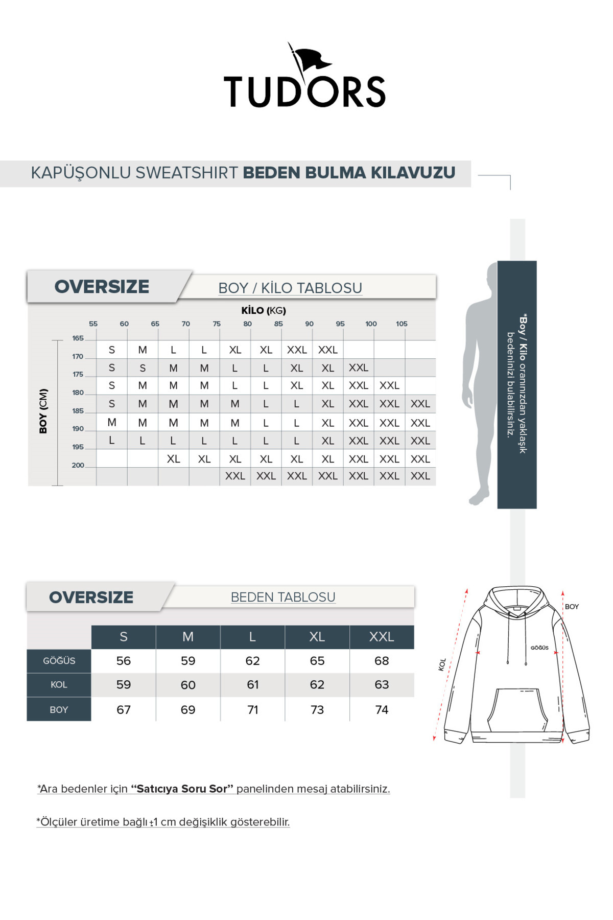 Tudors  Unisex Oversize Geniş Kesim Pamuklu Yumuşak Dokulu İçi Polarlı Basic Sax Mavi Kapüşonlu Sweatshirt - Görsel 8