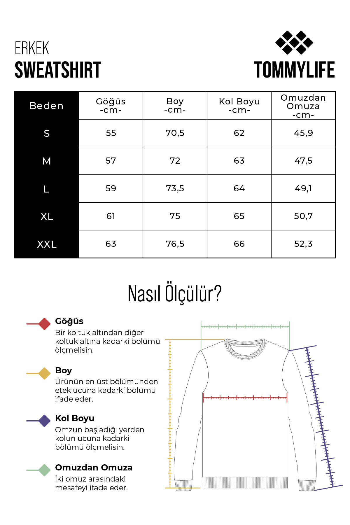 TOMMY LIFE Gri Melanj Yarım Fermuarlı Sweatshirt Slim Fit Dik Yaka Erkek Polar - 87891 görsel 7