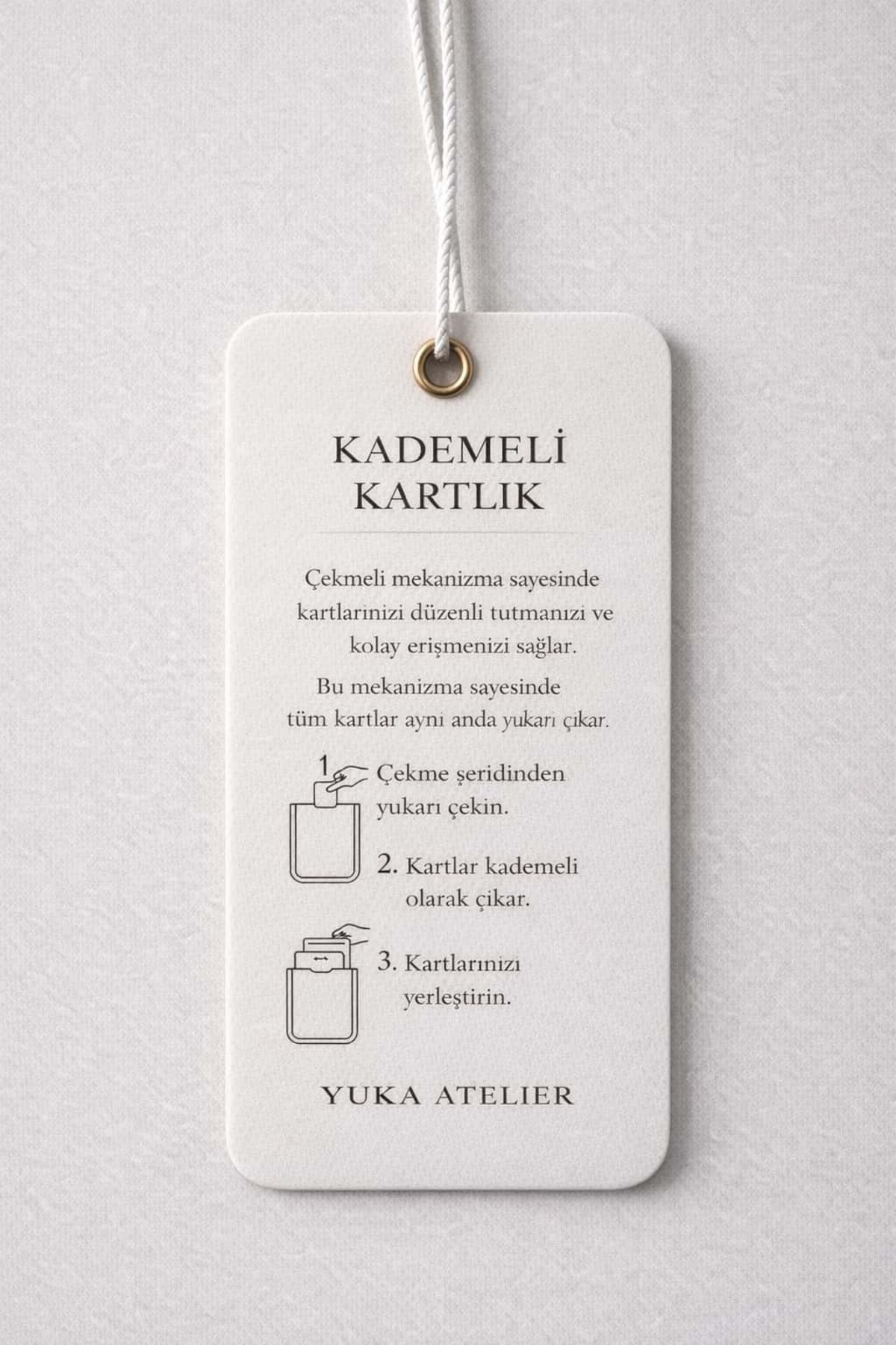 Yuka Atelier Yatay Mekanizmalı Kahverengi Suni Deri Kartlık Cüzdan görsel 5