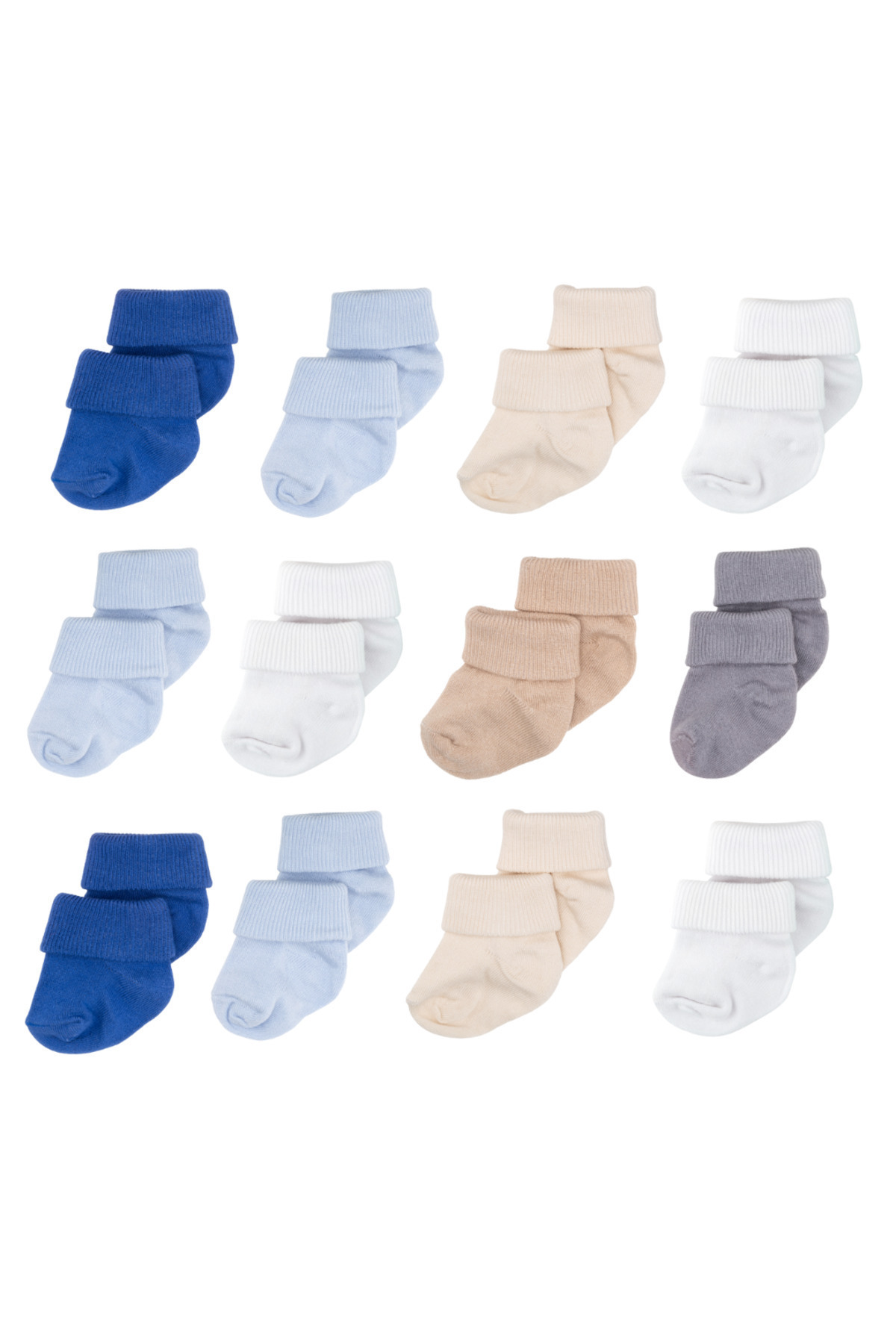 Novibaby 12'li Bambu Yenidoğan Bebek Çorap I Baby Boy I Kız Erkek Bebek Çorabı fotoğrafı 3 (önizleme)