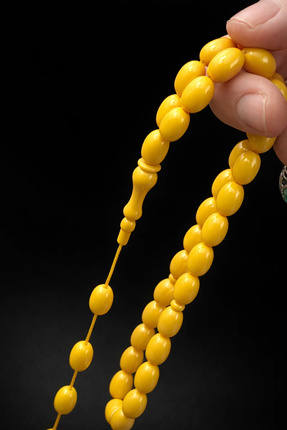 Cemhan Göksal Sıkma Kehribar Tesbih 8x12 mm El İşçiliği Zamana Meydan Okuyan ...