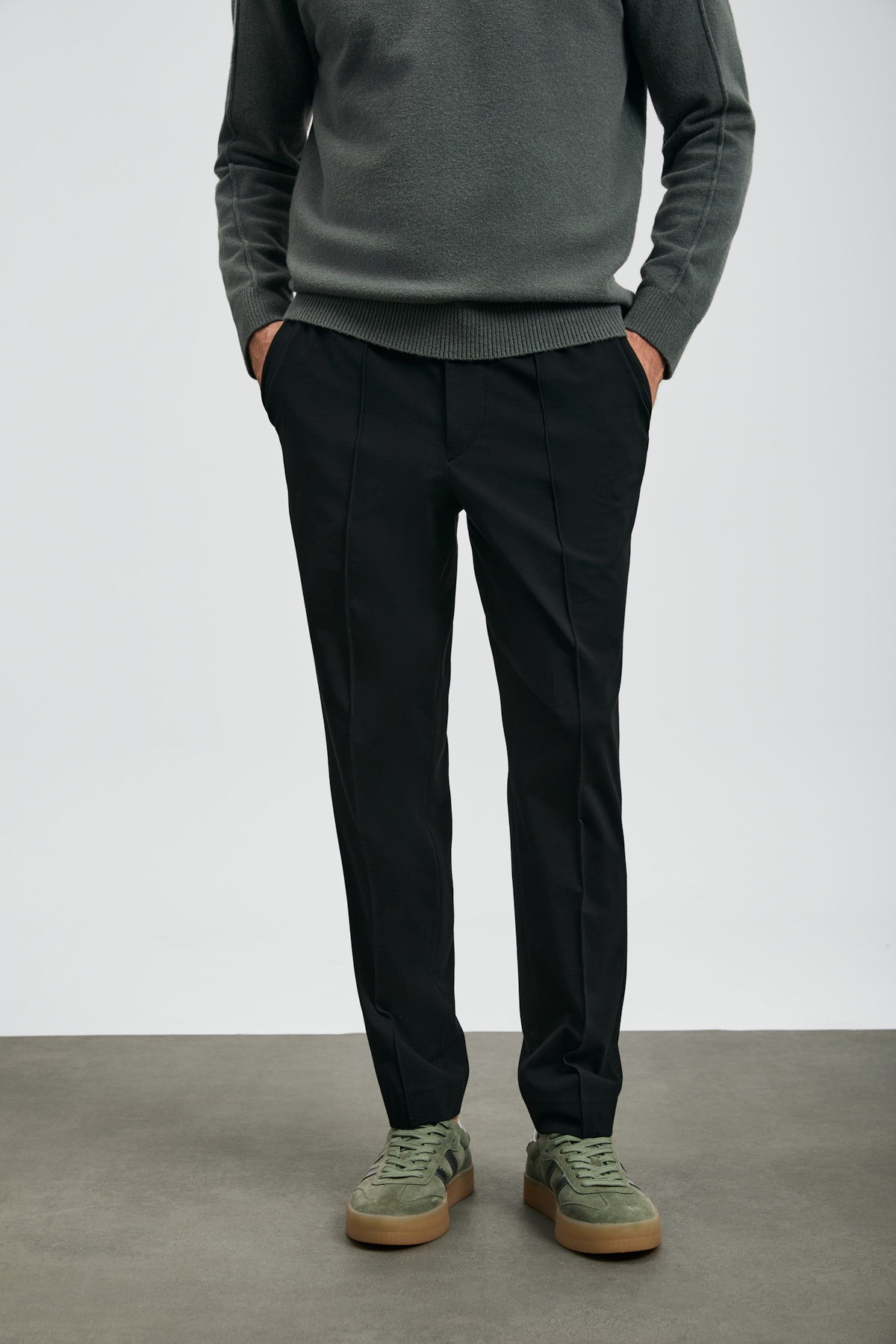 Lufian  Sımon Smart Erkek Chino Pantolon Slim Fit Siyah - Görsel 2