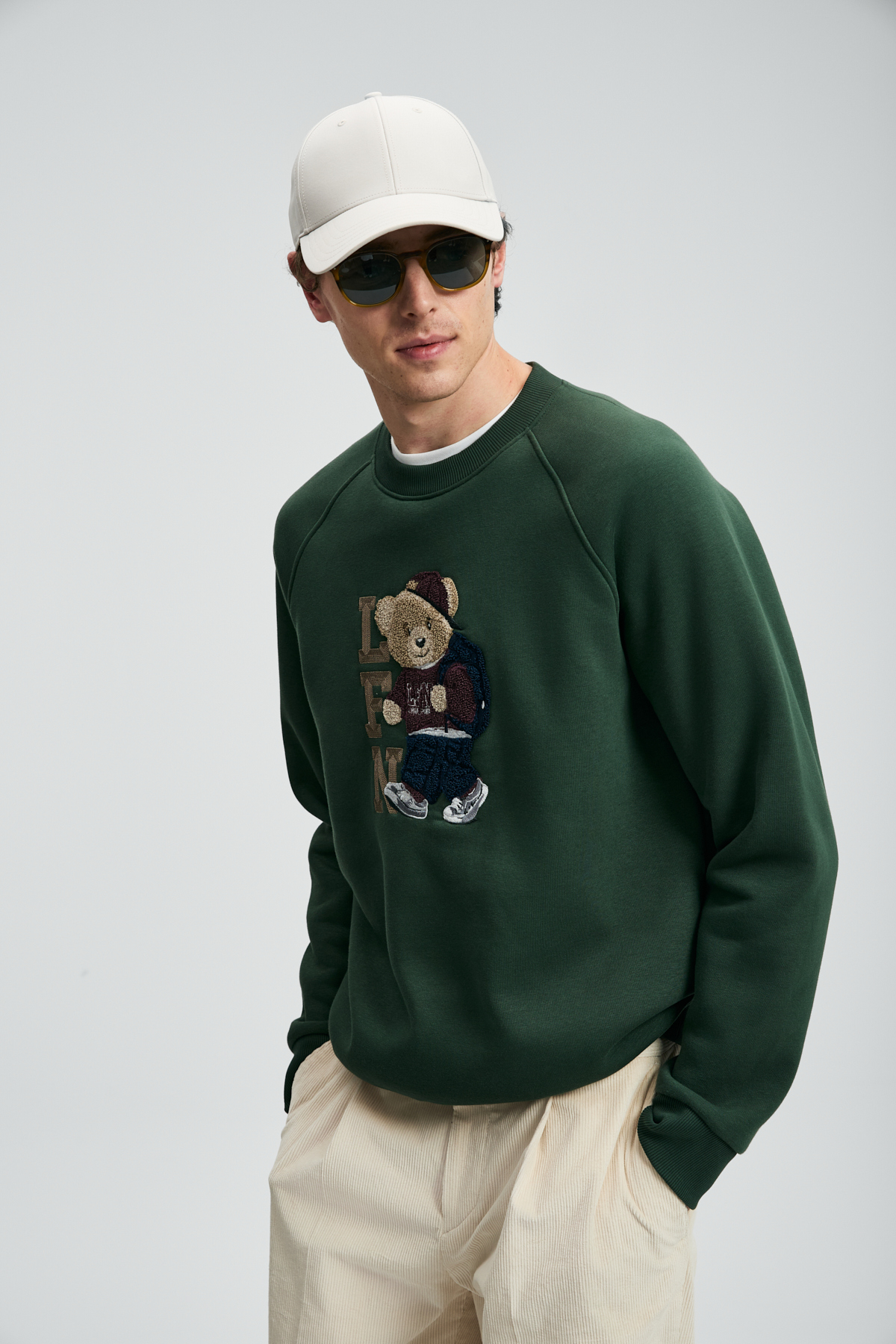 Lufian  Storm Erkek Sweatshirt Çimen Yeşili - Görsel 3