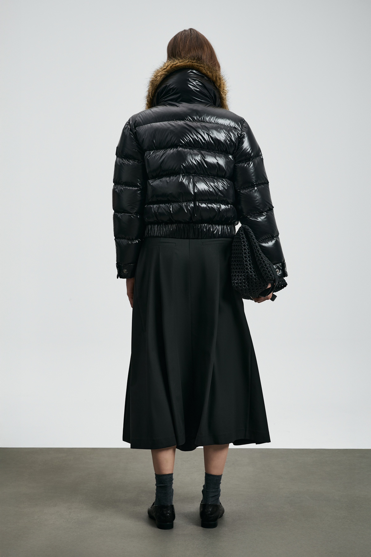 Lufian  Daısy Kaz Tüyü Kadın Mont Siyah - Görsel 6