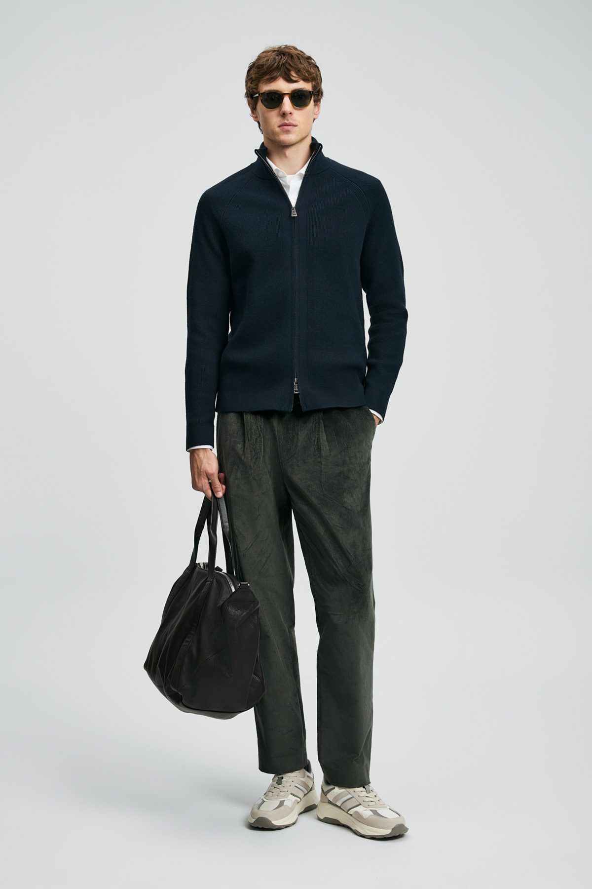 Lufian  Amber Erkek Hırka Lacivert - Görsel 5