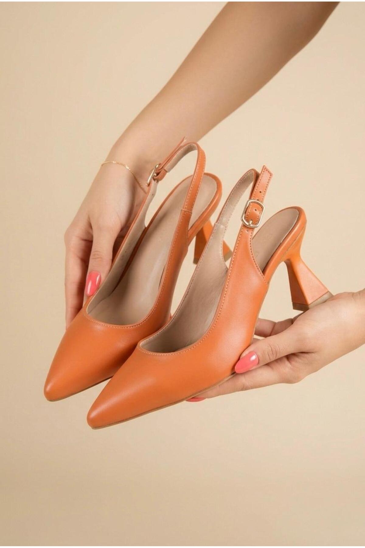 marinarosse  Kadin Harmony Turuncu Topuklu Ayakkabı Topuk