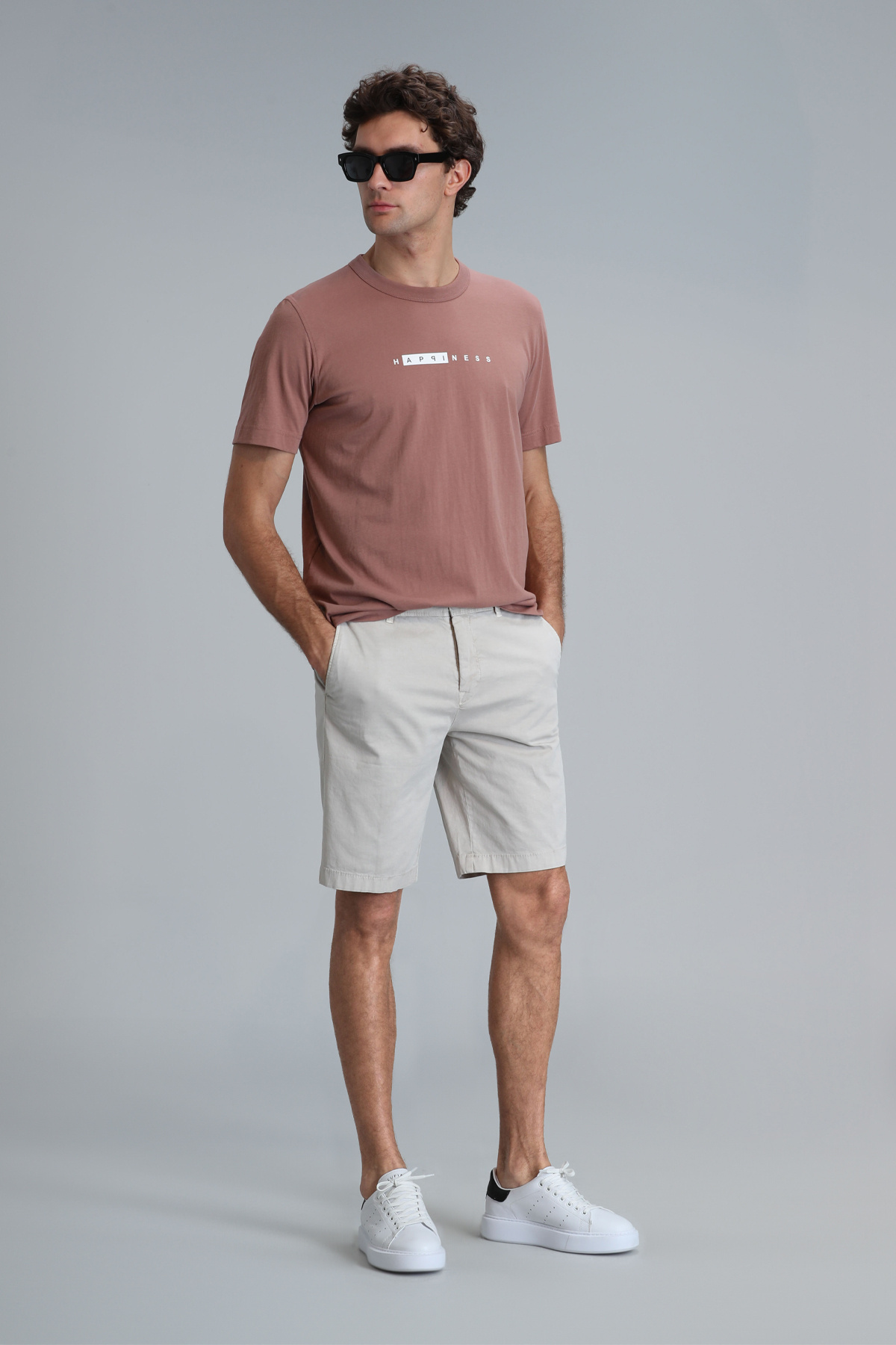 Lufian  Zegler Spor Erkek Chino Şort Slim Fit Bej - Görsel 5