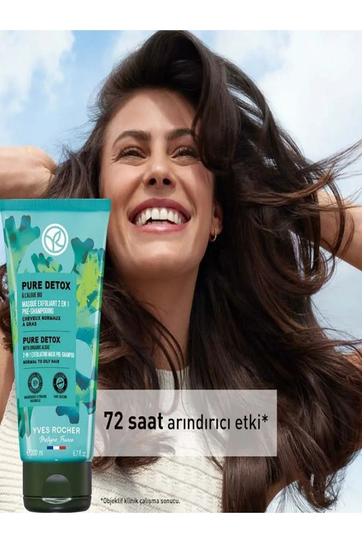 Arındırıcı 2si1 Arada Peeling ve Maske - Yağlı Saçlar /Detoks Etkili Okyanus Algi- Beyaz Kil 200 ml — 2071yve — تصویر 3 از 3