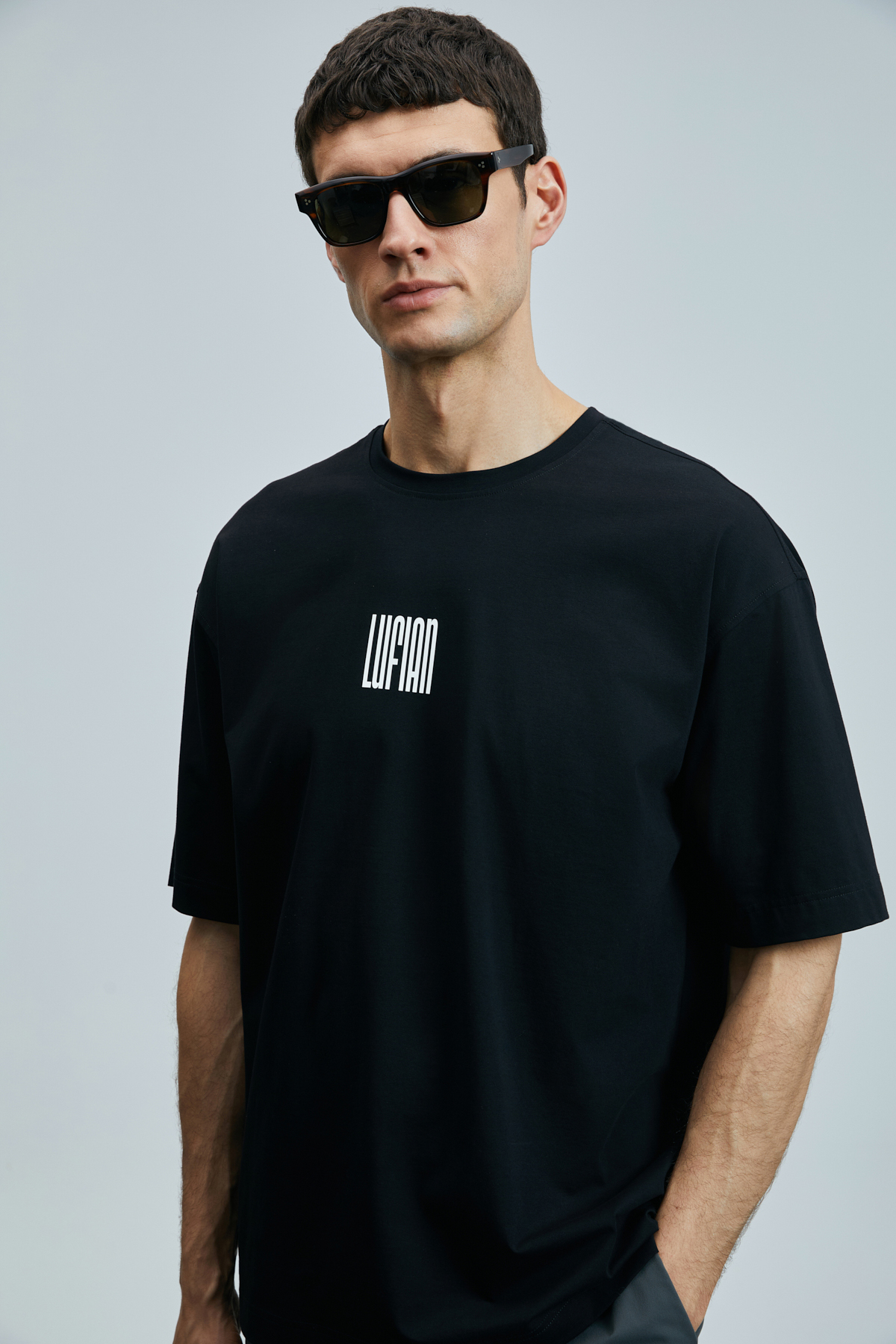 Lufian  Helıx Modern Grafik T- Shirt Siyah - Görsel 3