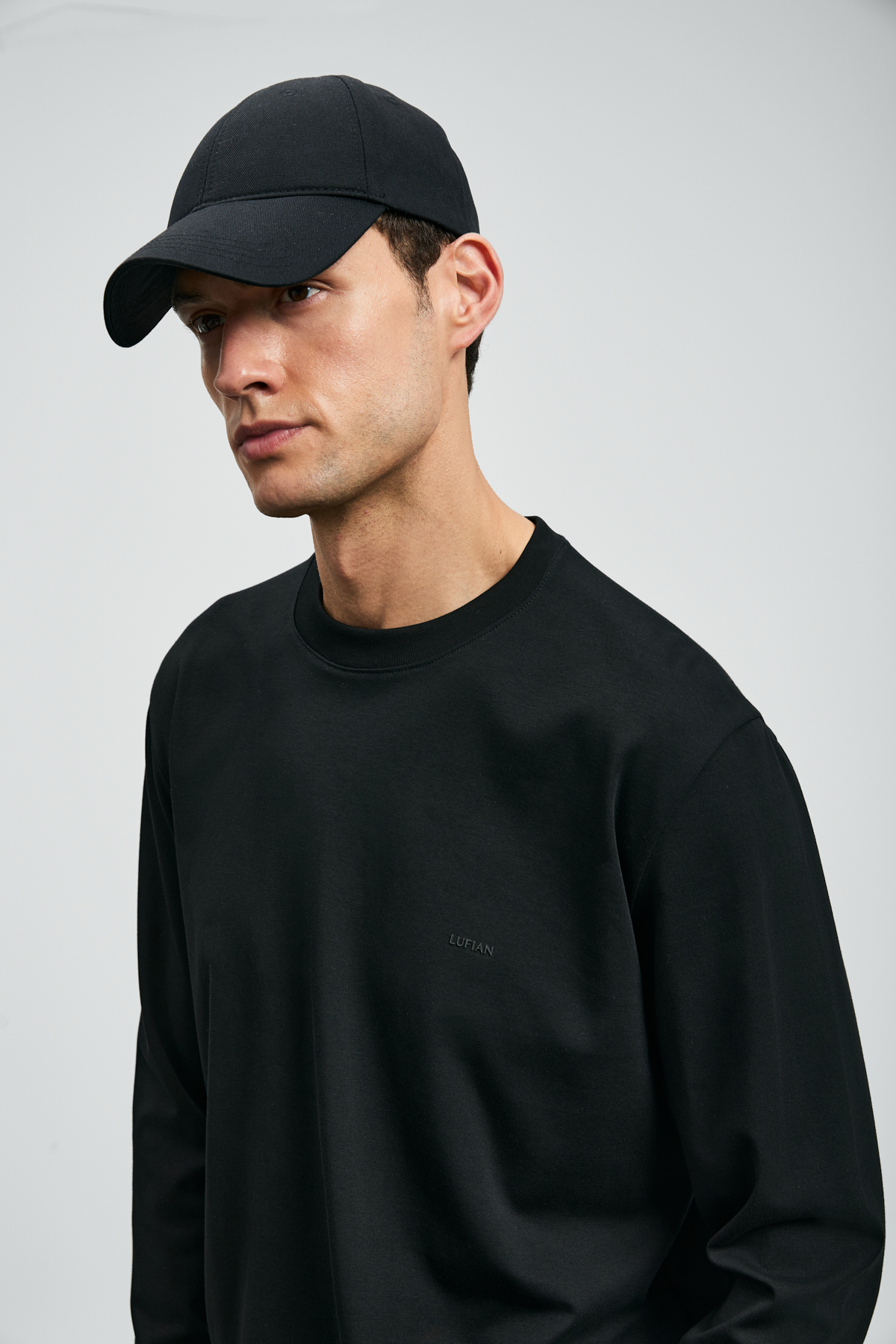 Lufian  Vıctor Erkek Uzun Kol T- Shırt Siyah - Görsel 5