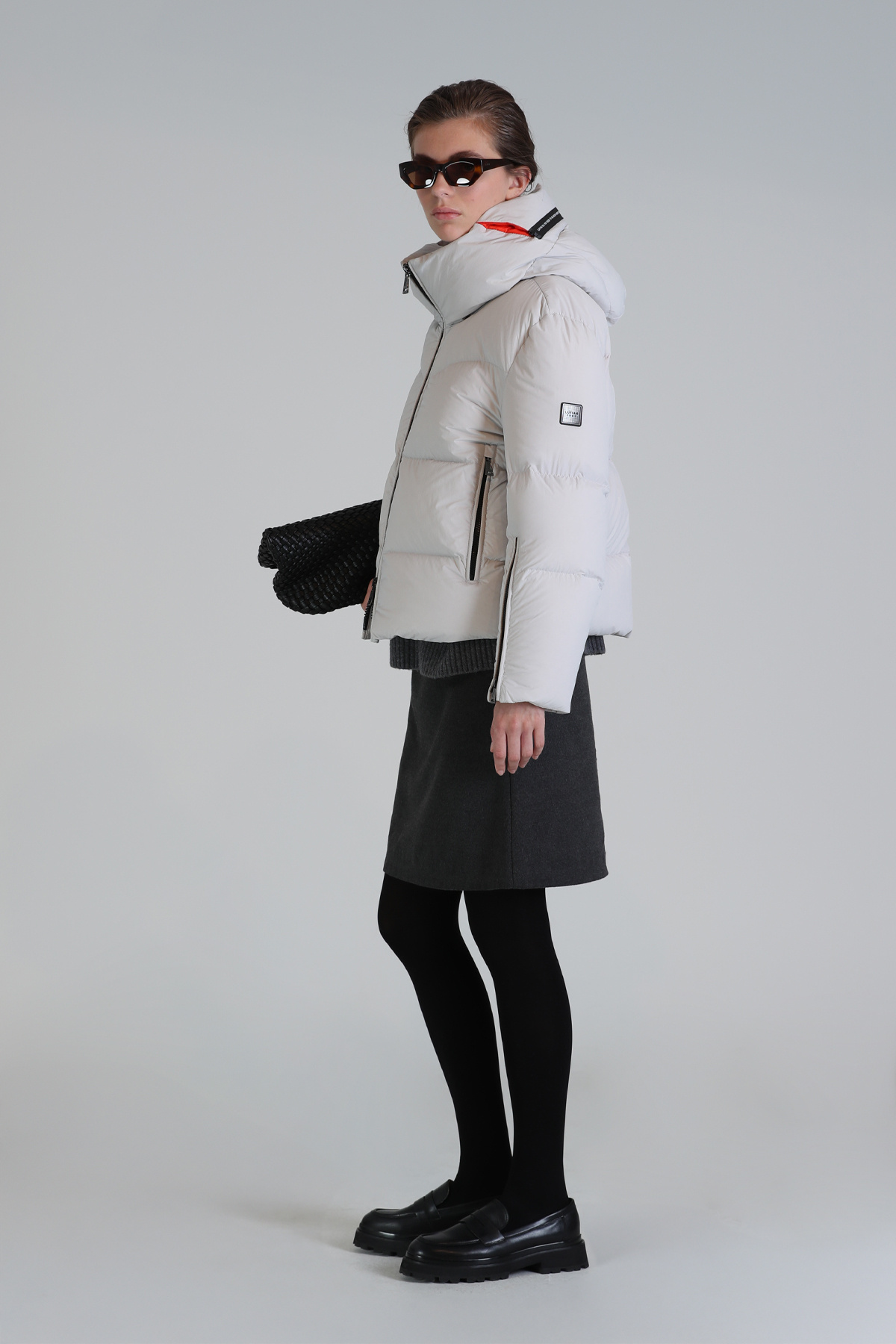 Lufian  Shay Kaz Tüyü Kadın Mont Taş - Görsel 5