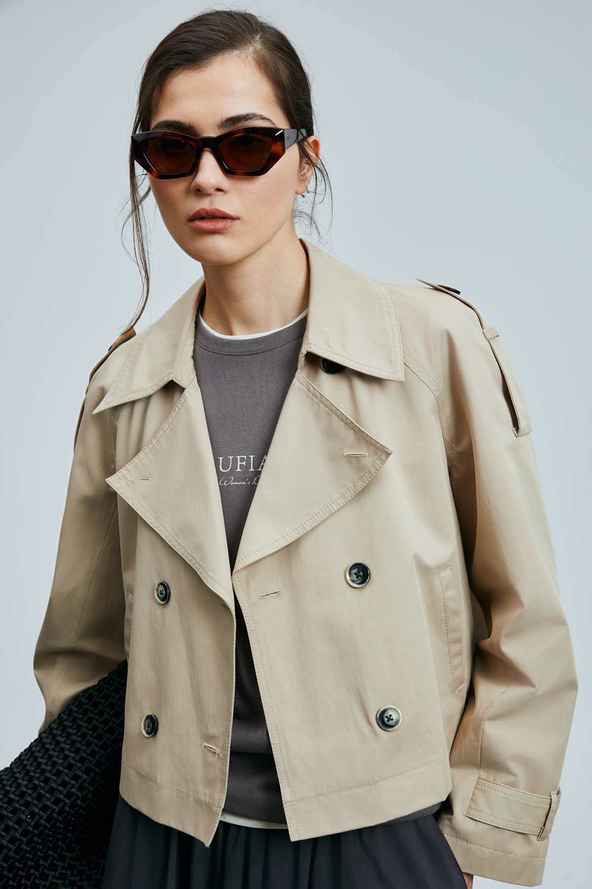 Lufian  Carla Kadın Dış Giyim Bej - Görsel 3