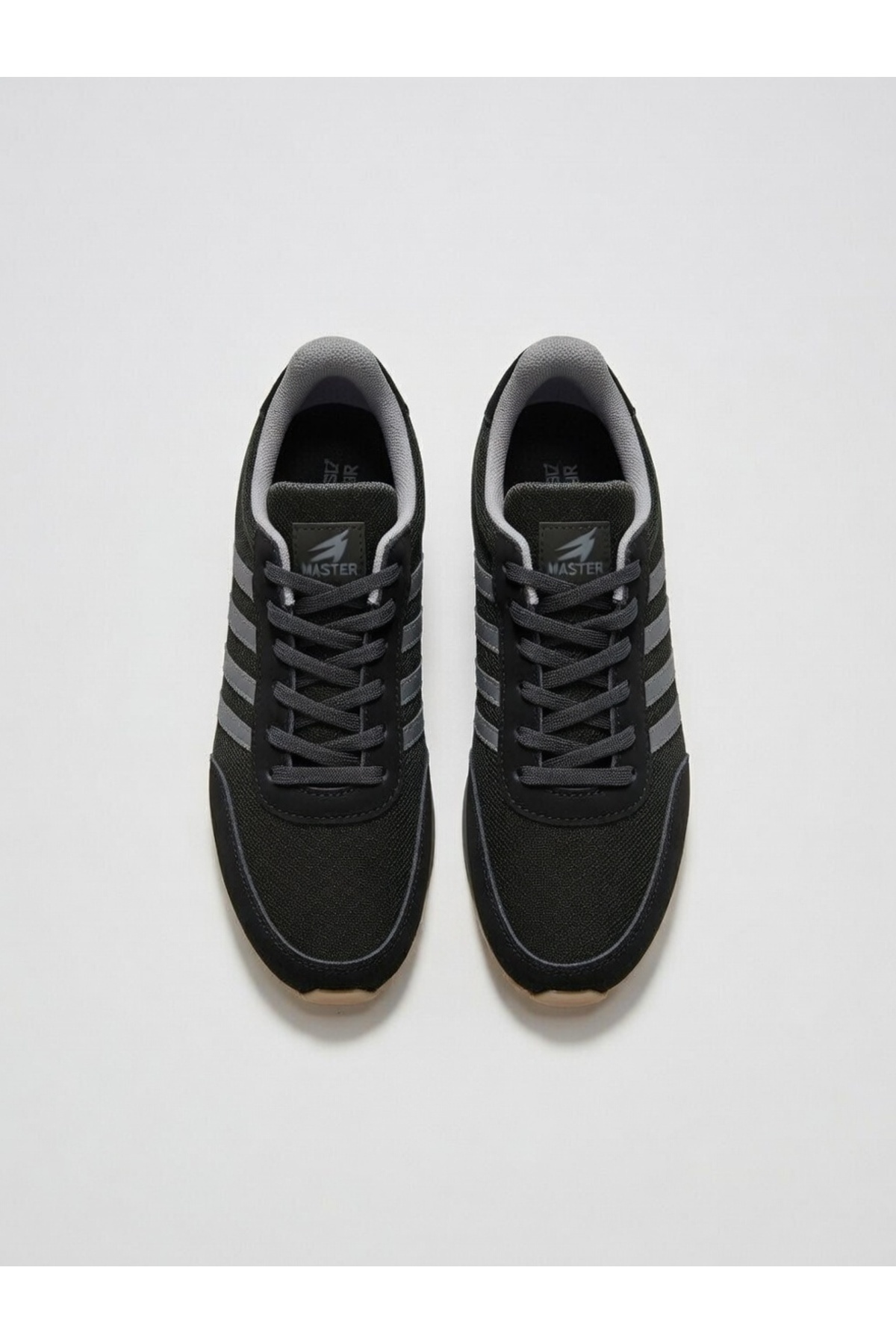 Rona Gifts  Erkek Siyah Günlük Rahat Taban Yumuşak Hafif Esnek Yürüyüş Sneaker Bağcıklı Spor Ayakkabı - Görsel 2