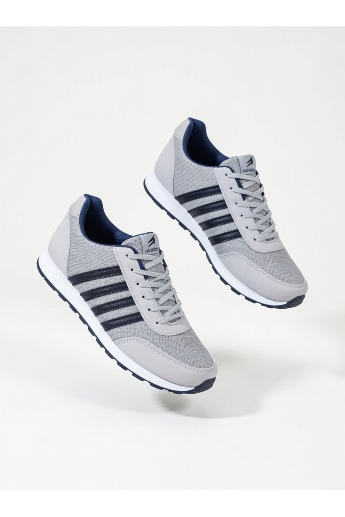 Rona Gifts  Erkek Gri Günlük Rahat Taban Yumuşak Hafif Esnek Yürüyüş Sneaker Bağcıklı Spor Ayakkabı