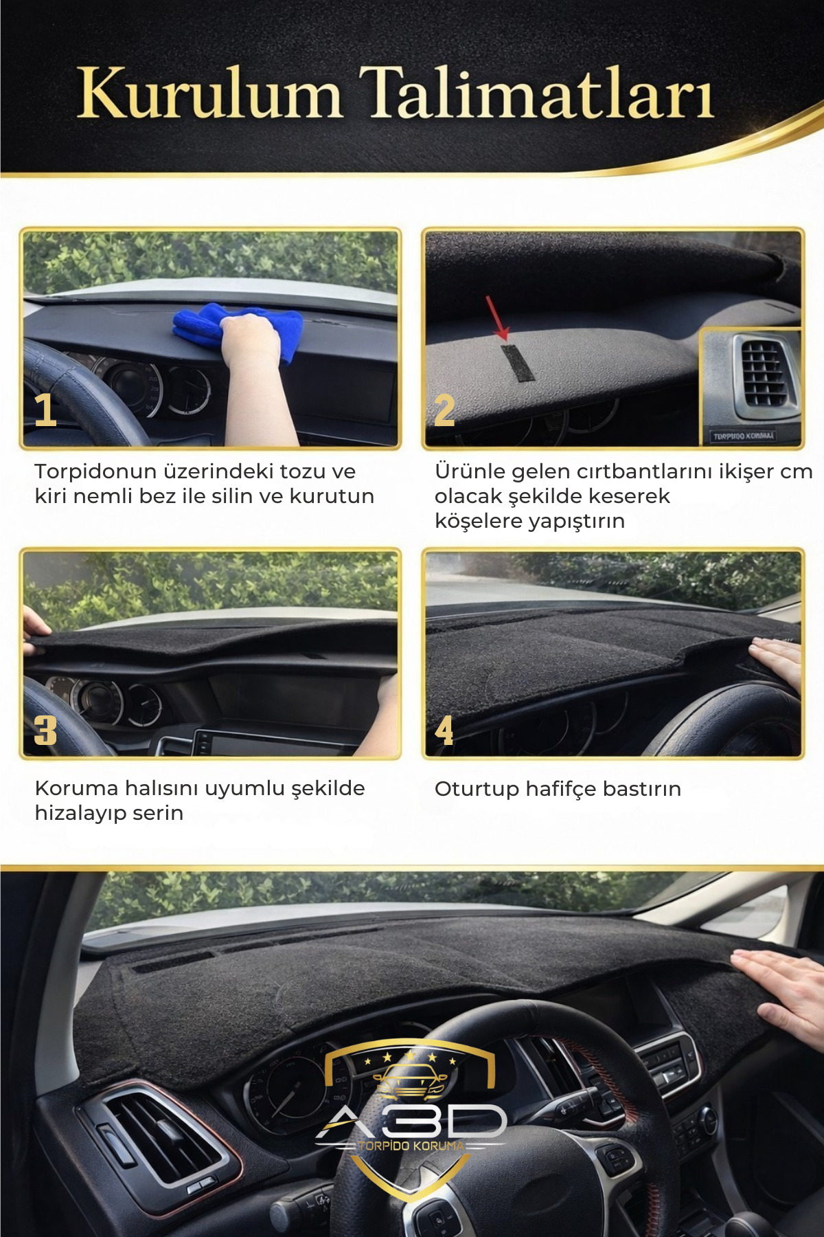 A3D TORPİDO KORUMA Opel Corsa C 2000-2006 Ön Örtüsü Göğüs Panel Torpido Koruma Koruyucu Kılıfı Halısı Aksesuarlar fotoğrafı 2 (önizleme)