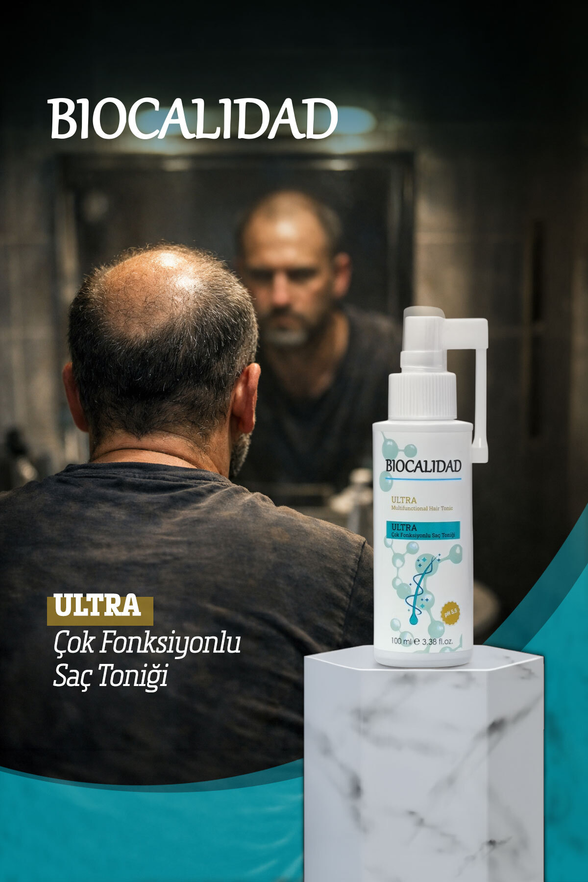 Ultra Çok Fonksiyonlu Saç Toniği / Dökülme İncelme Karşıtı/ Kepek Önleyici/Güçlendirici — Ultra Saç Toniği — تصویر 2 از 3