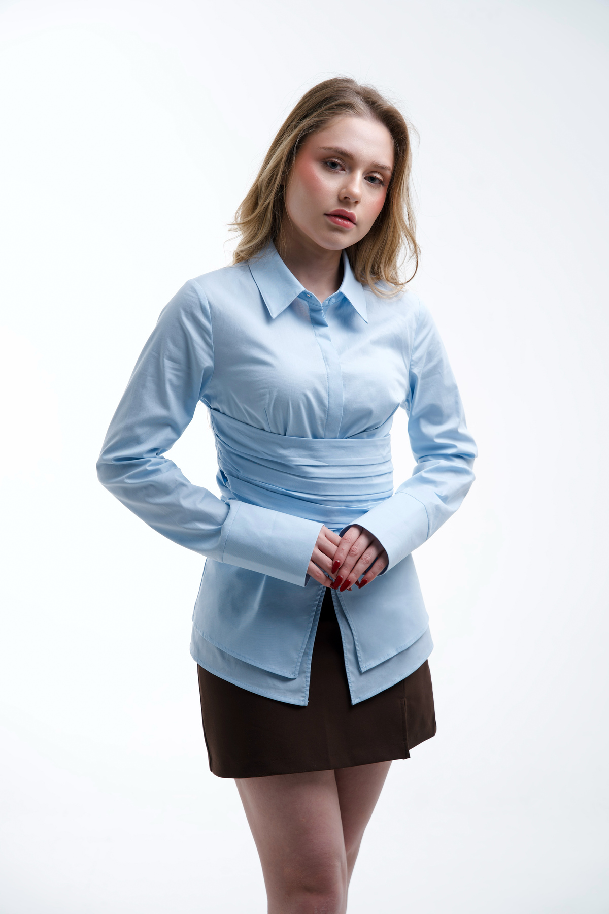 Auragul  Wrap - Belden Bağlamalı Gömlek