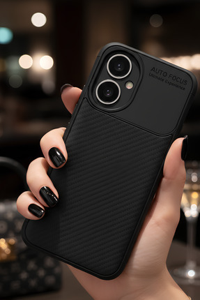 TechTrove Honor 400 Kılıf Kamera Korumalı Darbe Emici Karbon Fiber Desenli Kapak