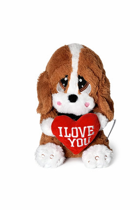 muzipstore 25Cm Kalpli Kahverengi Köpek Pelüş