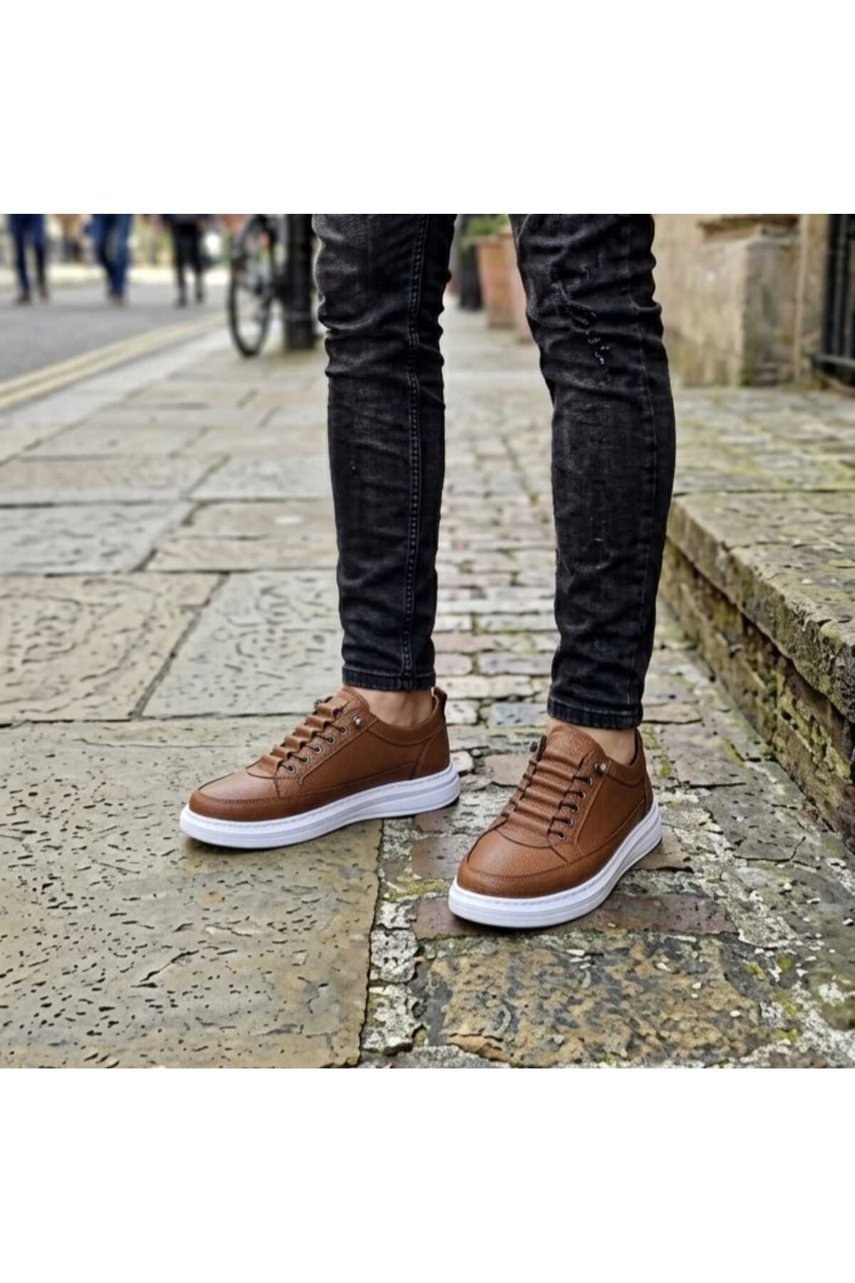 zege shoes Erkek Günlük Tabanı Dikişli Hafif Taban Garantili Spor Ayakkabı Ortopedik Taban Hediyeli görsel 3