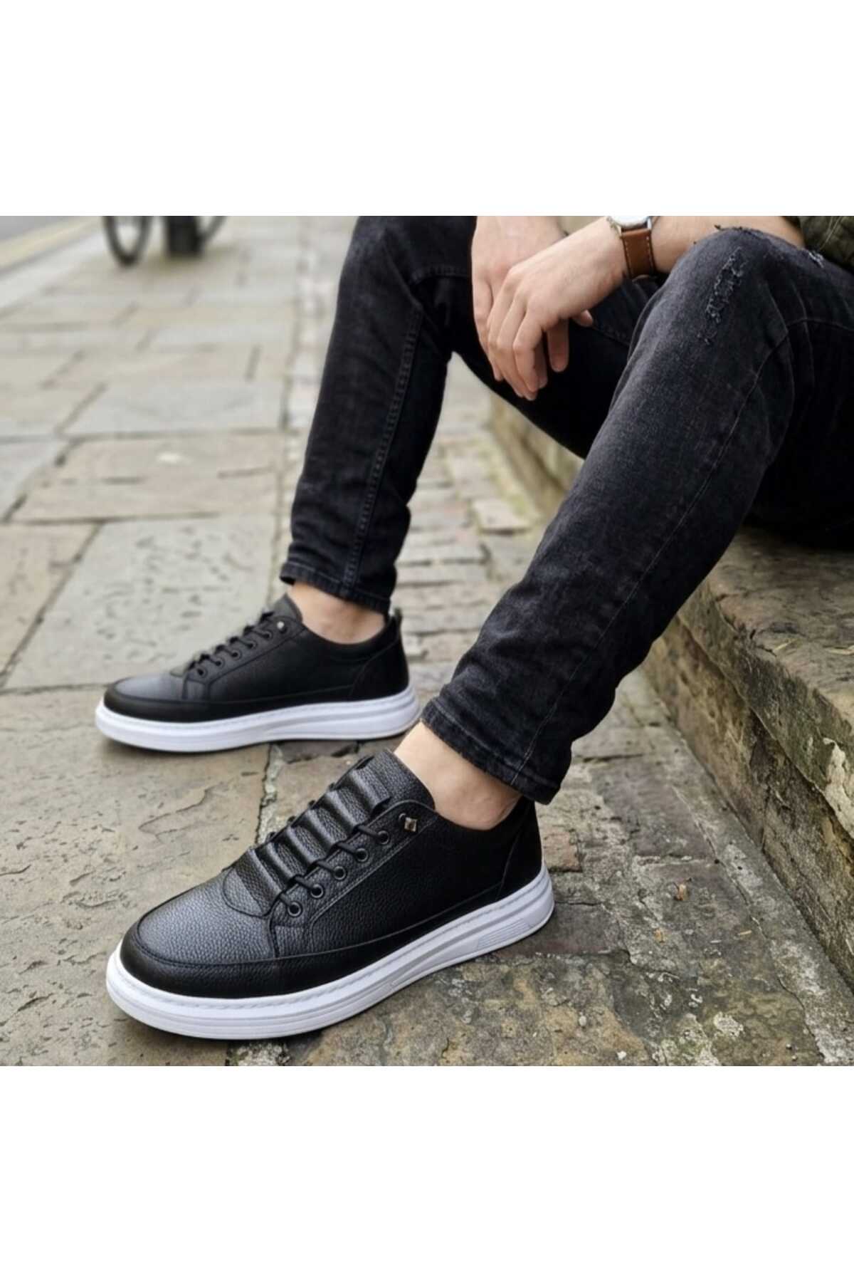 zege shoes  Erkek Günlük Tabanı Dikişli Hafif Taban Garantili Spor Ayakkabı Ortopedik Taban Hediyeli - Görsel 2