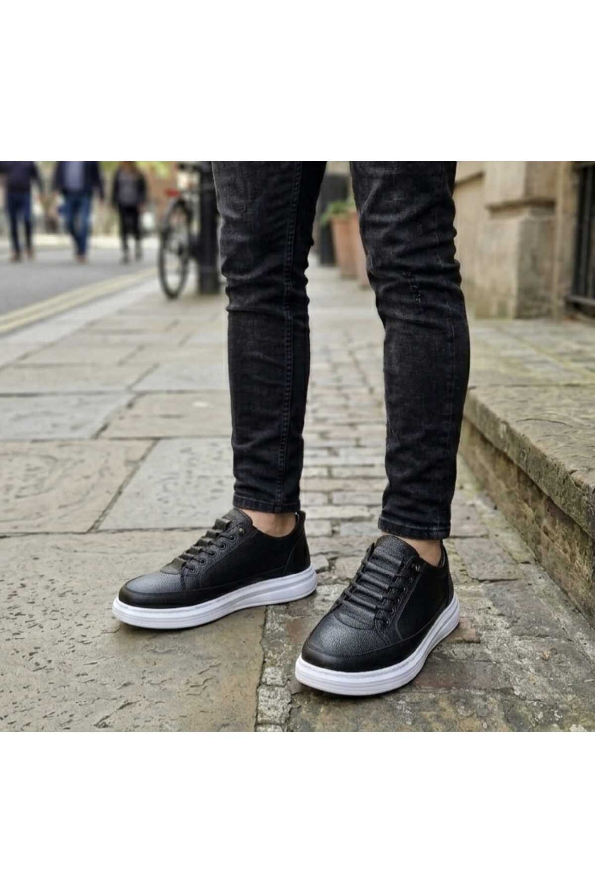 zege shoes  Erkek Günlük Tabanı Dikişli Hafif Taban Garantili Spor Ayakkabı Ortopedik Taban Hediyeli - Görsel 3