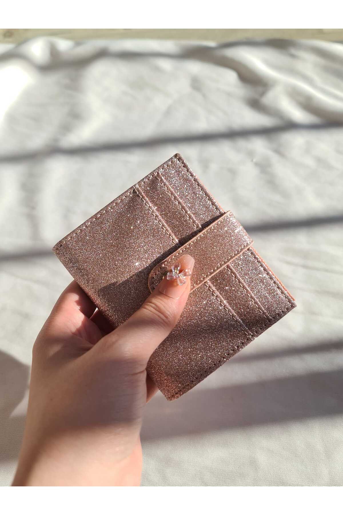 byliora  Pembe Simli Kartlık/Cüzdan