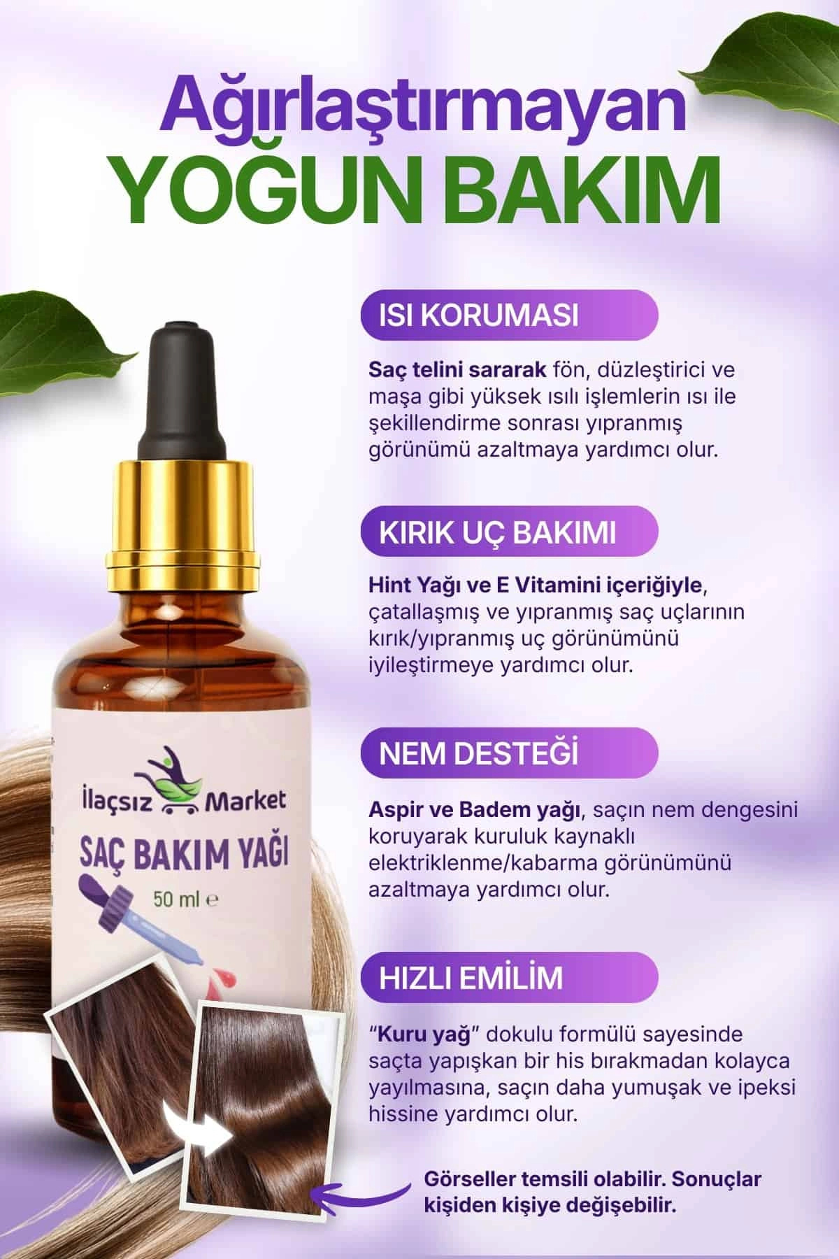 Saç Bakım Yağı / 50 ml — P1513S2815 — تصویر 3 از 6
