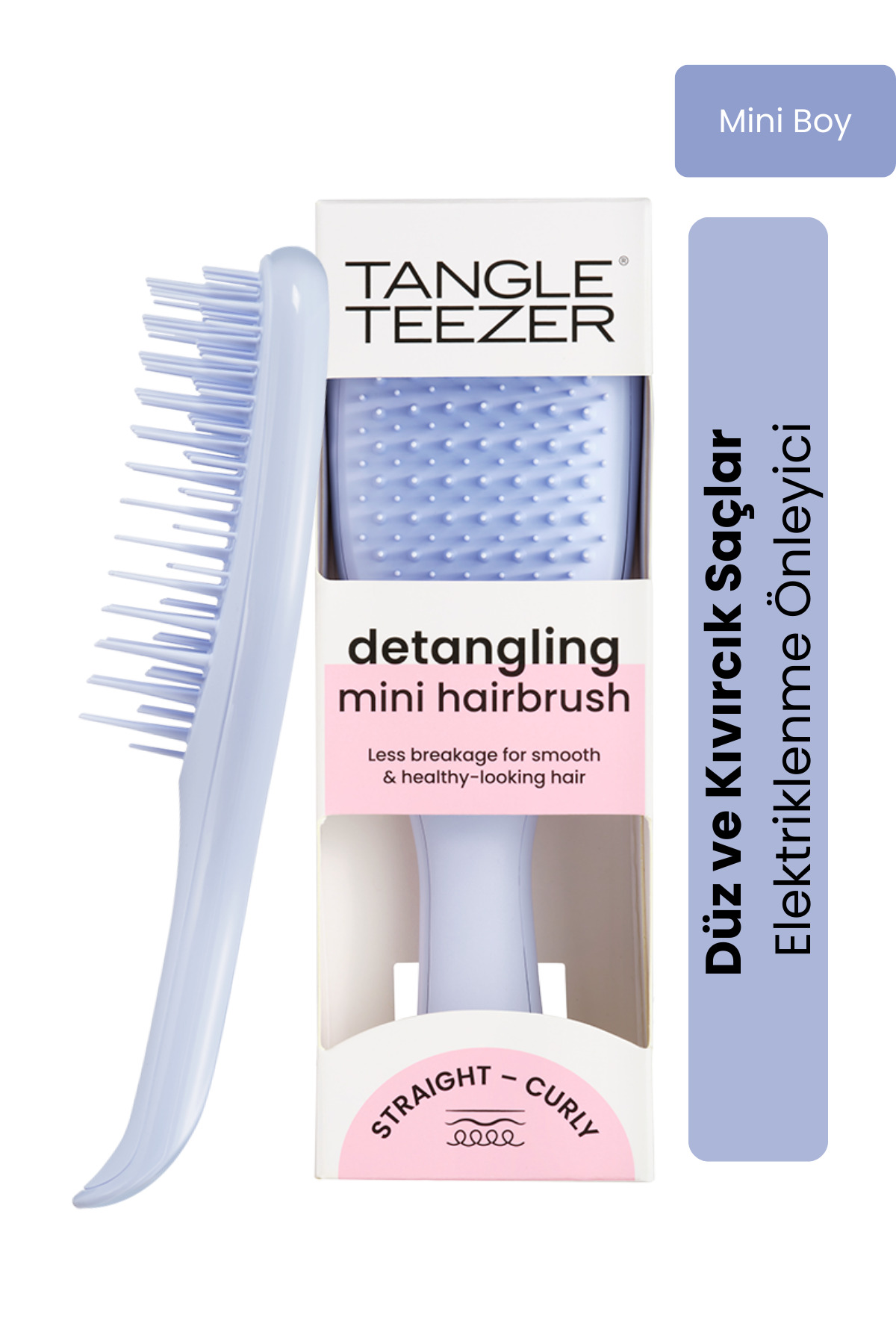 Tangle Teezer The Ultimate Detangler Digital Lavender Eletriklenme Önleyici Mini Boy Tarak(Düz - Kıvırcık Saçlar) — بنفش 142