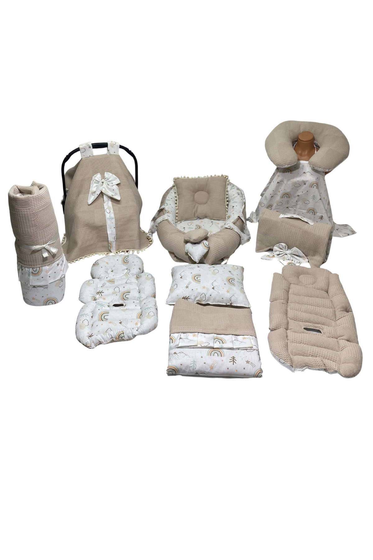 Happy Baby Dikiş Atölyesi 13’lü Babynest Puset Örtüsü Alt Açma Emzirme Yastığı Ana Kucağı Bebek Arabası Minderi Anne Yanı fotoğrafı 3 (önizleme)