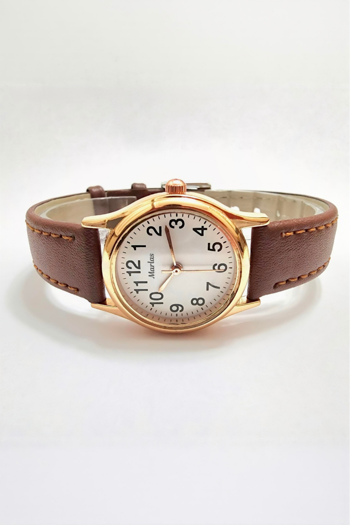 Marlas Retro Kadın Kol Saati, Vintage Tasarım, Klasik, Rose Gold Renk, Kayışlı, Ikonik, Minimal