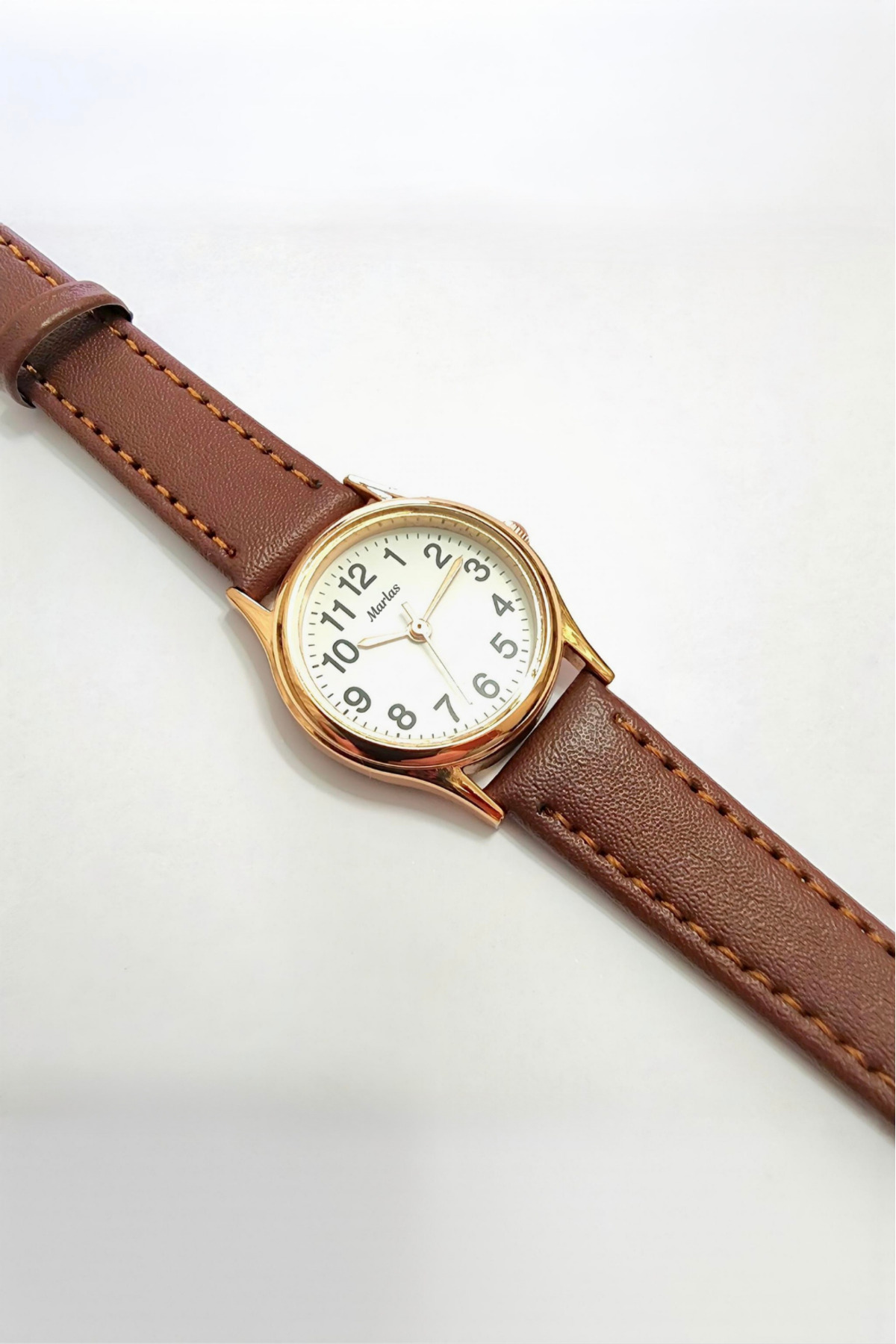 Marlas Retro Kadın Kol Saati, Vintage Tasarım, Klasik, Rose Gold Renk, Kayışlı, Ikonik, Minimal görsel 2
