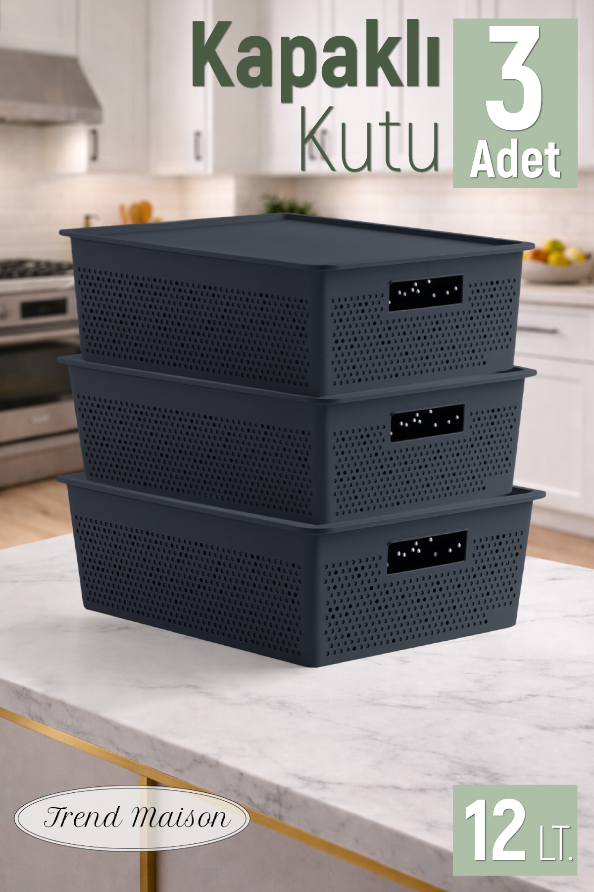Trend Maison Çok Amaçlı Düzenleyici Organizer 12 L. Plastik