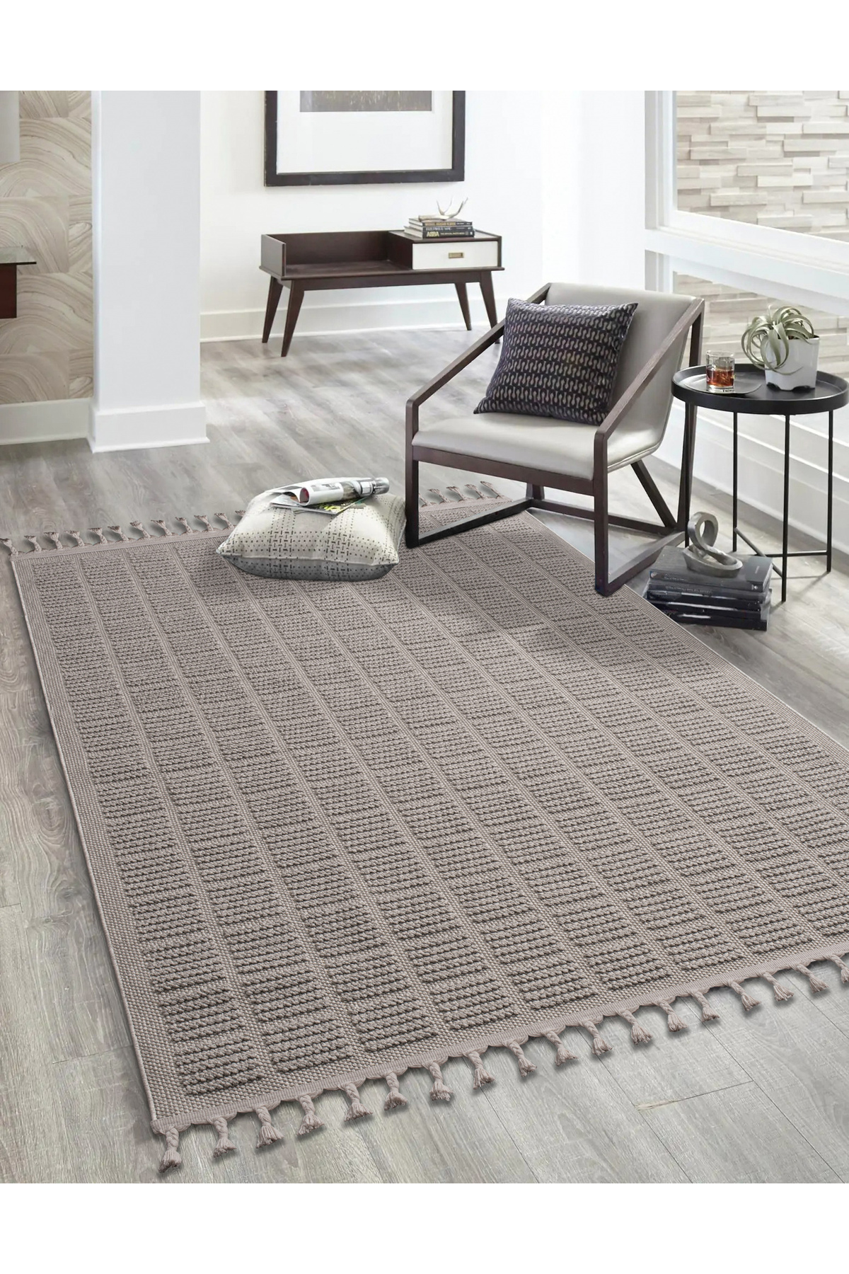 Curl11880 Grey Soft Textured Carpet Rug Living Room Kitchen Corridor Cutting Runner Woven Machine Rug
