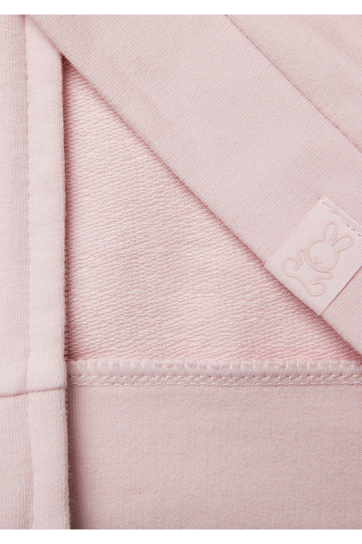 United Colors of Benetton Bebek Toz Pembe Kulaklı Kapüşonlu Fermuarlı Sweatshirt fotoğrafı 3 (önizleme)