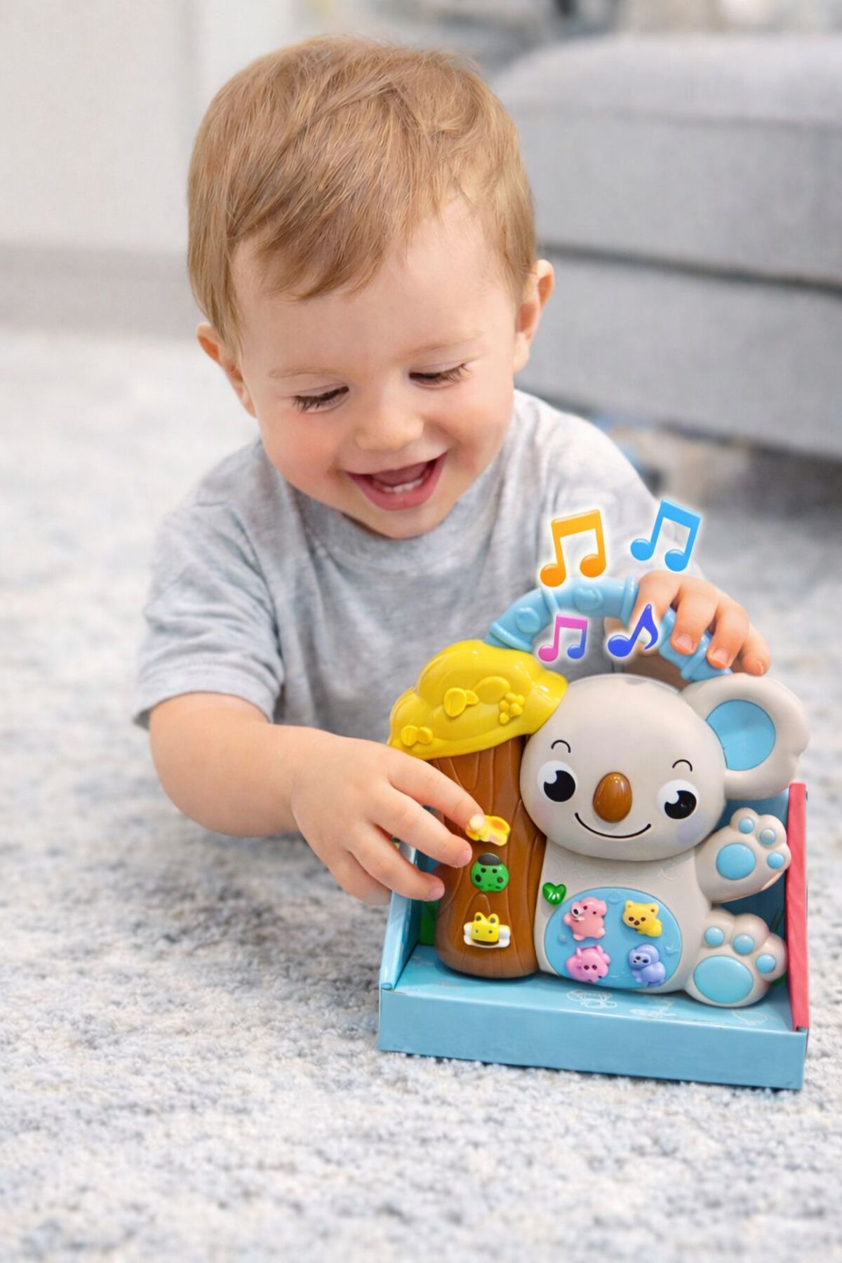 Gokidy Sesli ve Eğitici Koala Bebek Oyuncağı – Işıklı, Hayvan Sesli, 12 Ay ve Üzeri Çocuklar İçin fotoğrafı 2 (önizleme)