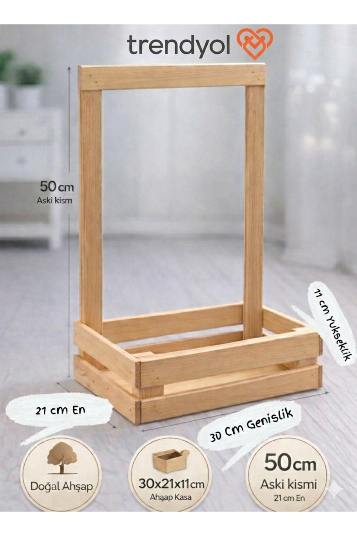 Tahta Dizayn Ahşap Yenidoğan Bebek Hediye Sepeti – İsimli Tasarım - Baby Shower fotoğrafı 2 (önizleme)