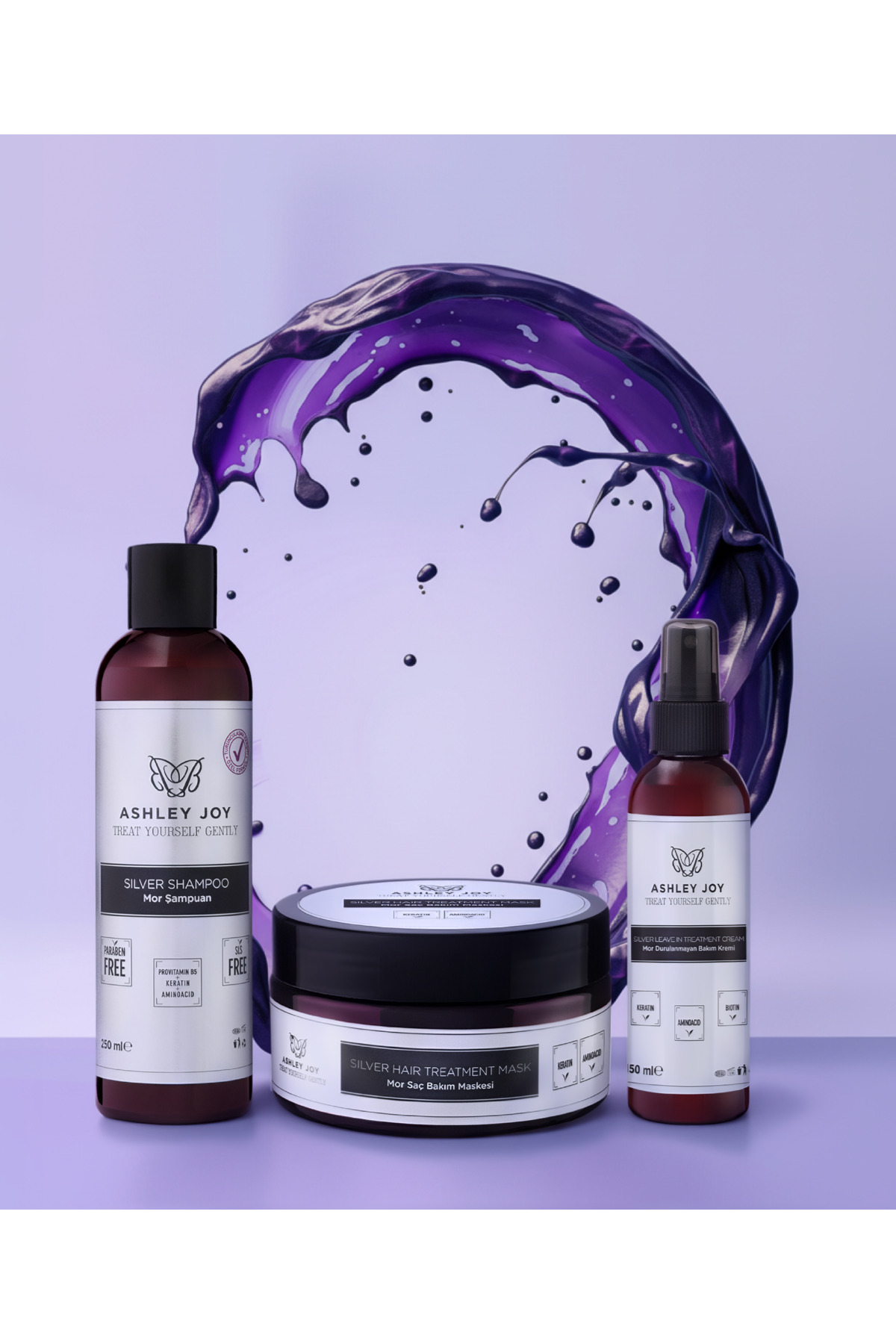 Platin,sarı Saçlar Için Turunculaşma Karşıtı Durulanmayan Mor Sıvı Saç Bakım Kremi 150 ml Silver — AJ.02.00038 — تصویر 5 از 6